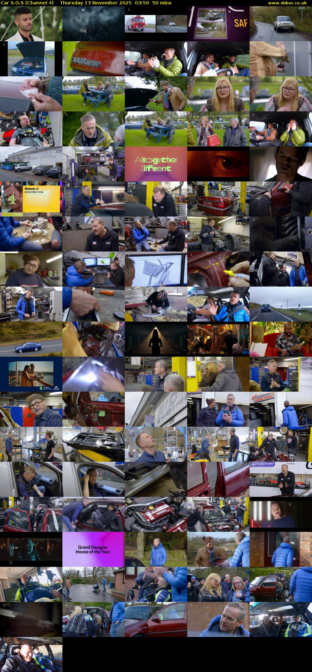 Car S.O.S (Channel 4) Thursday 13 November 2025 03:50 - 04:40