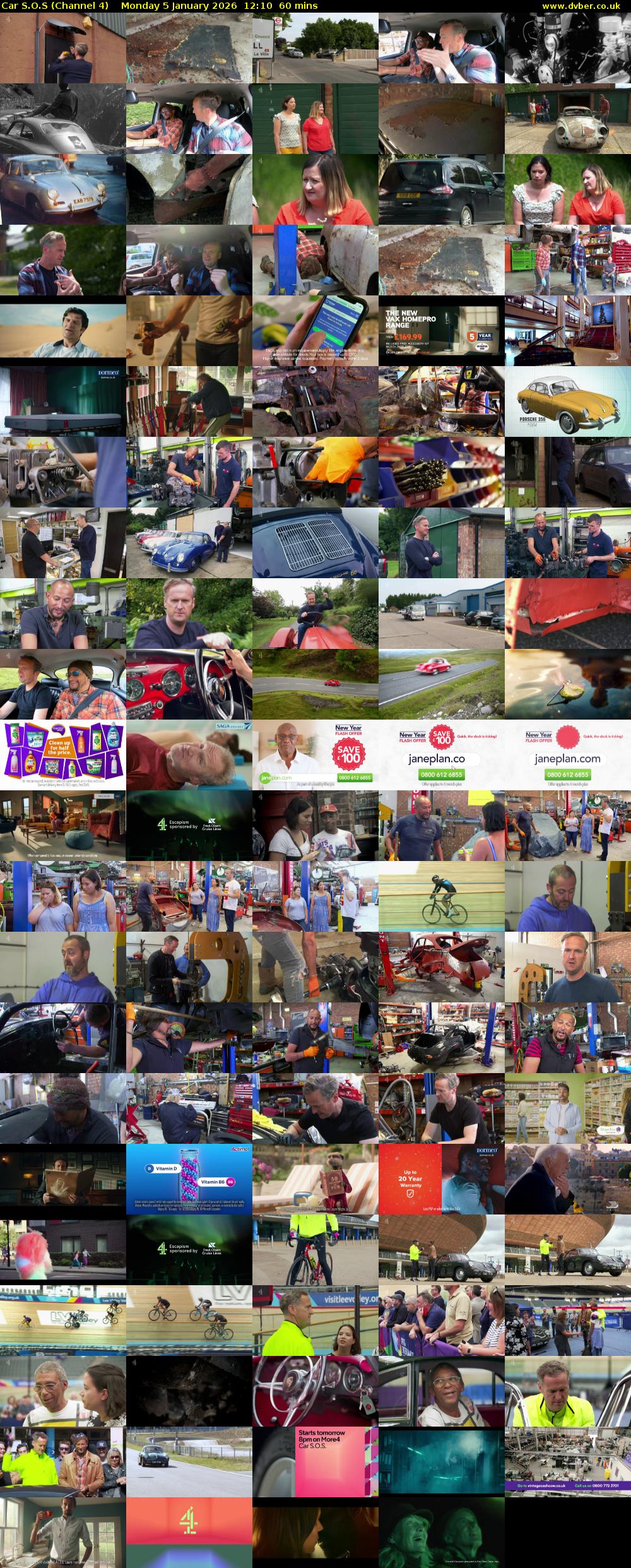 Car S.O.S (Channel 4) Monday 5 January 2026 12:10 - 13:10
