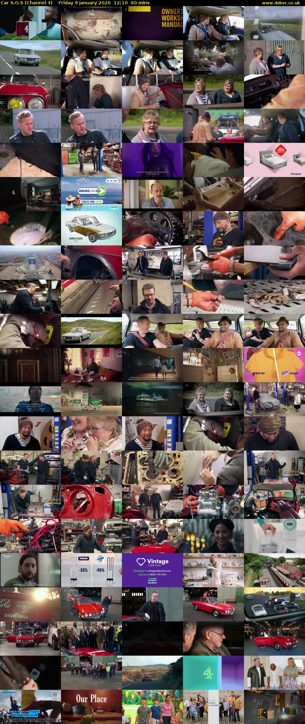 Car S.O.S (Channel 4) Friday 9 January 2026 12:10 - 13:10