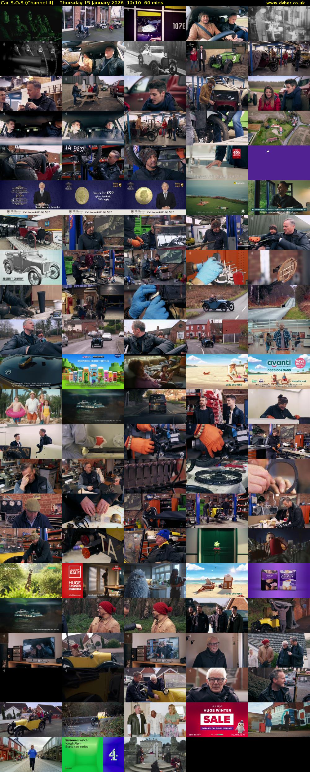 Car S.O.S (Channel 4) Thursday 15 January 2026 12:10 - 13:10
