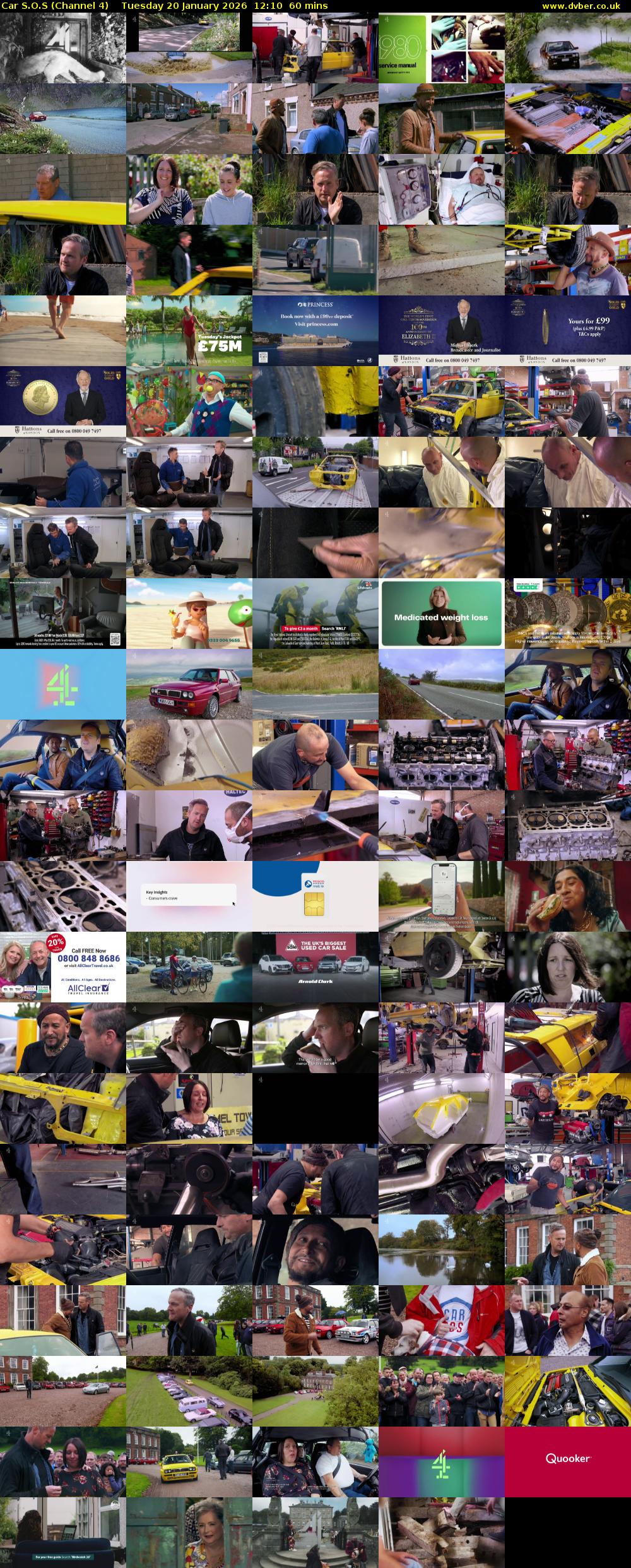 Car S.O.S (Channel 4) Tuesday 20 January 2026 12:10 - 13:10