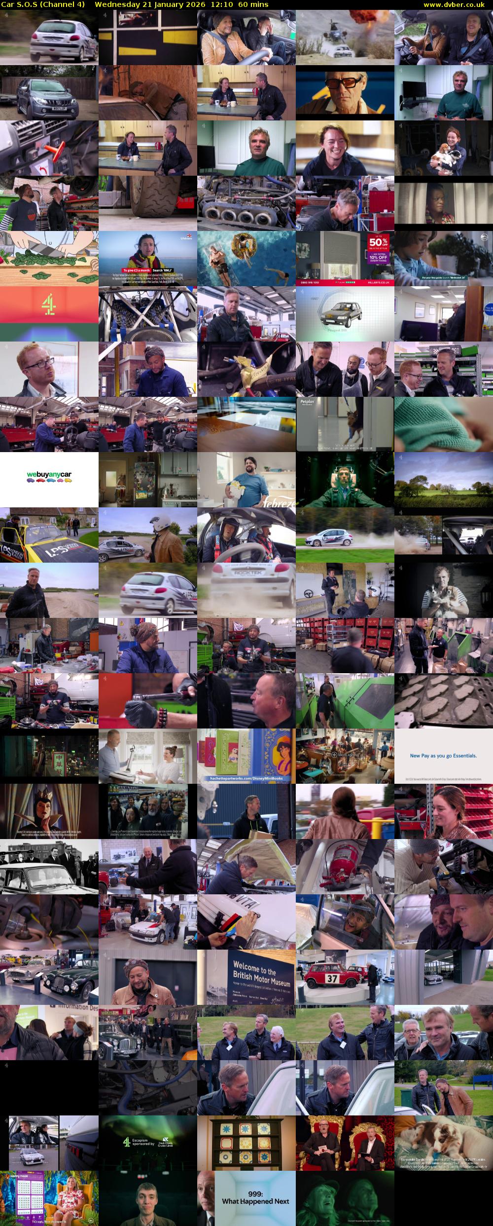 Car S.O.S (Channel 4) Wednesday 21 January 2026 12:10 - 13:10