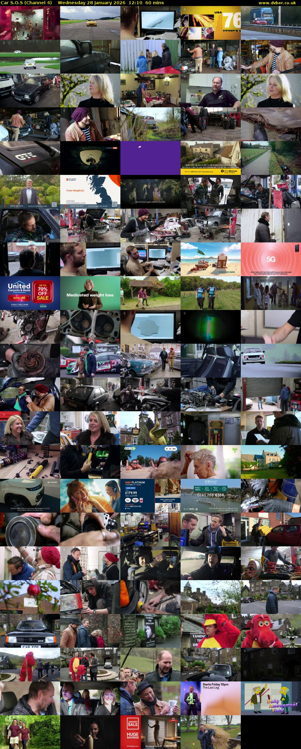 Car S.O.S (Channel 4) Wednesday 28 January 2026 12:10 - 13:10