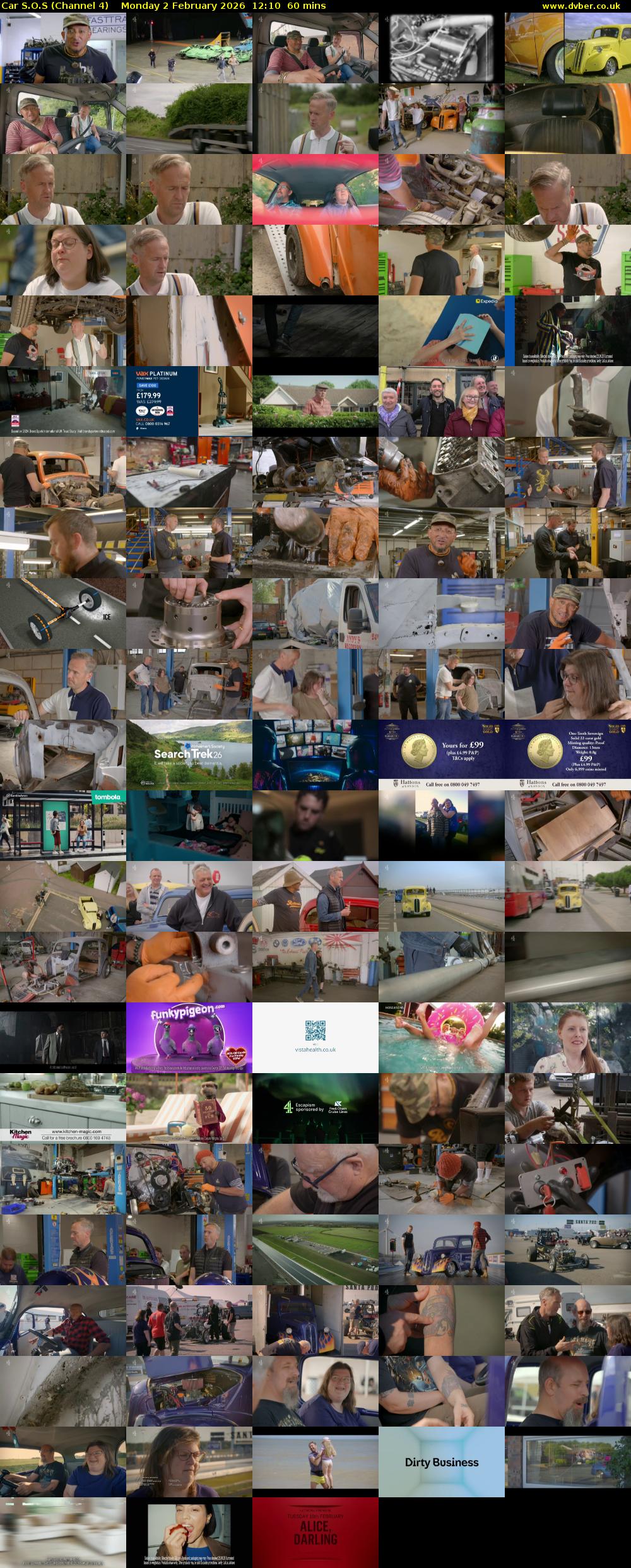 Car S.O.S (Channel 4) Monday 2 February 2026 12:10 - 13:10