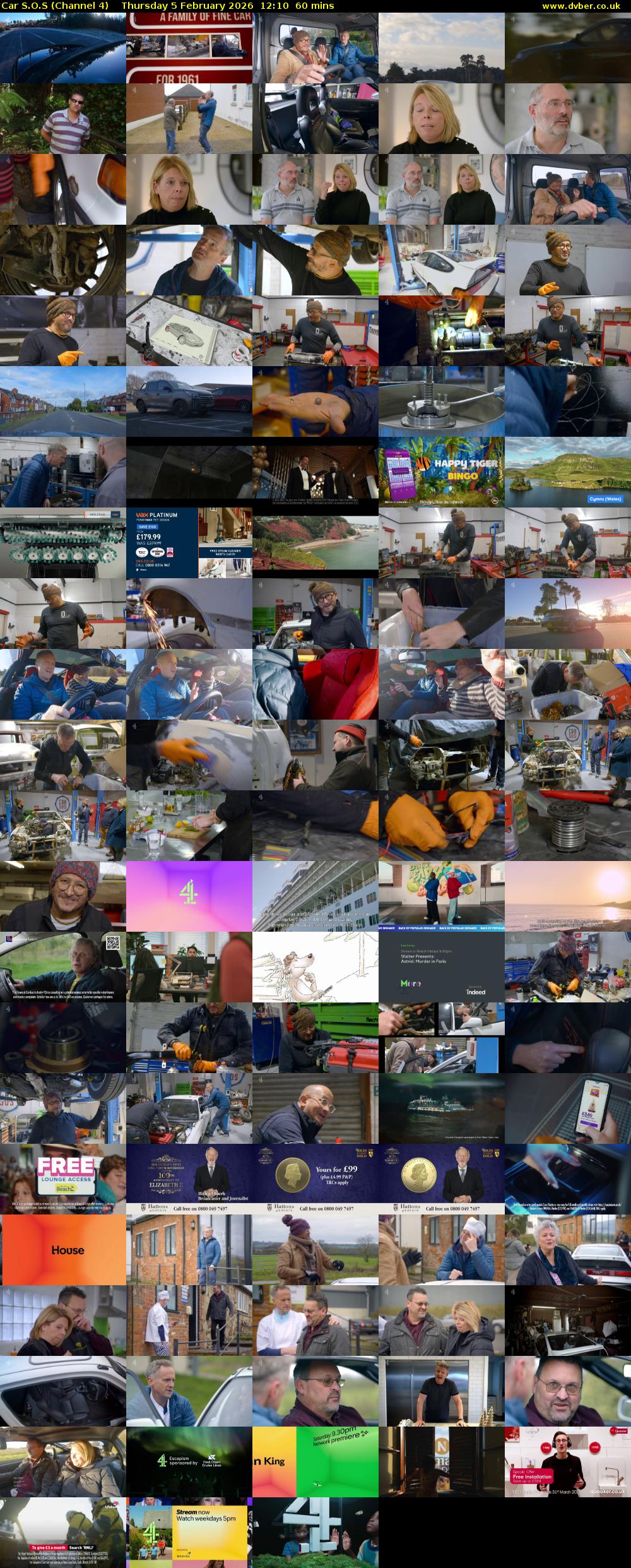 Car S.O.S (Channel 4) Thursday 5 February 2026 12:10 - 13:10