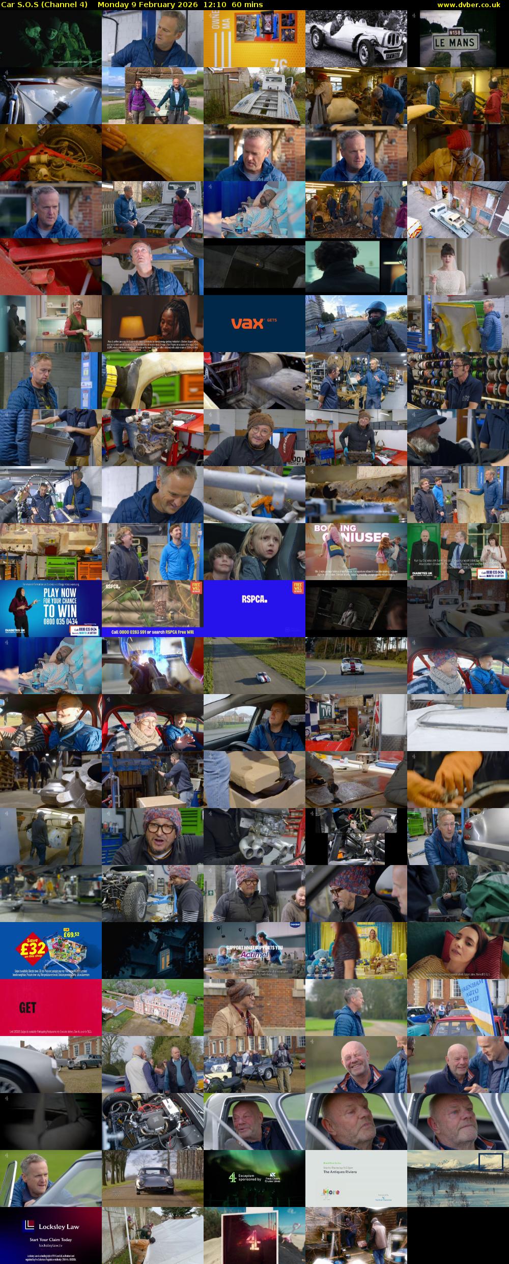 Car S.O.S (Channel 4) Monday 9 February 2026 12:10 - 13:10