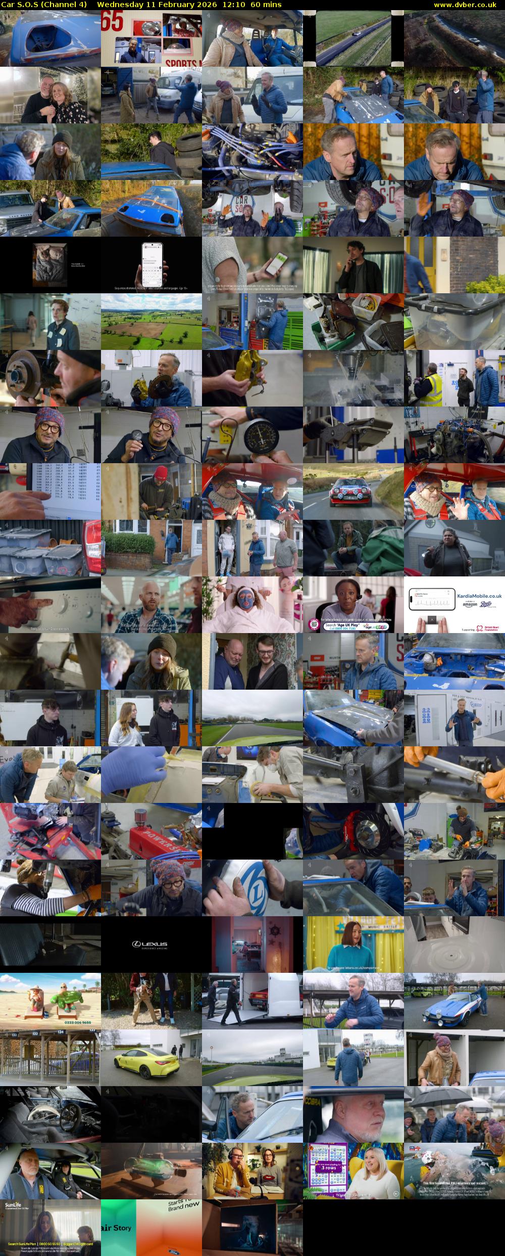 Car S.O.S (Channel 4) Wednesday 11 February 2026 12:10 - 13:10