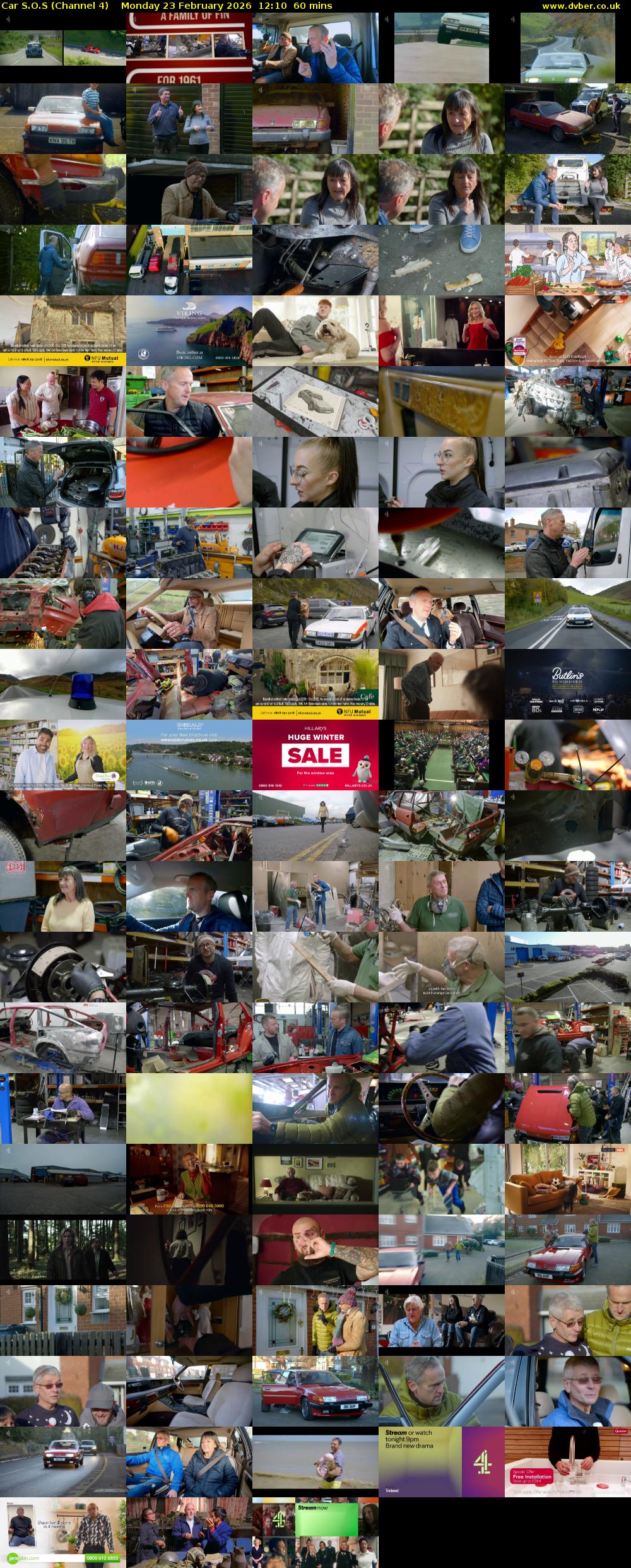 Car S.O.S (Channel 4) Monday 23 February 2026 12:10 - 13:10