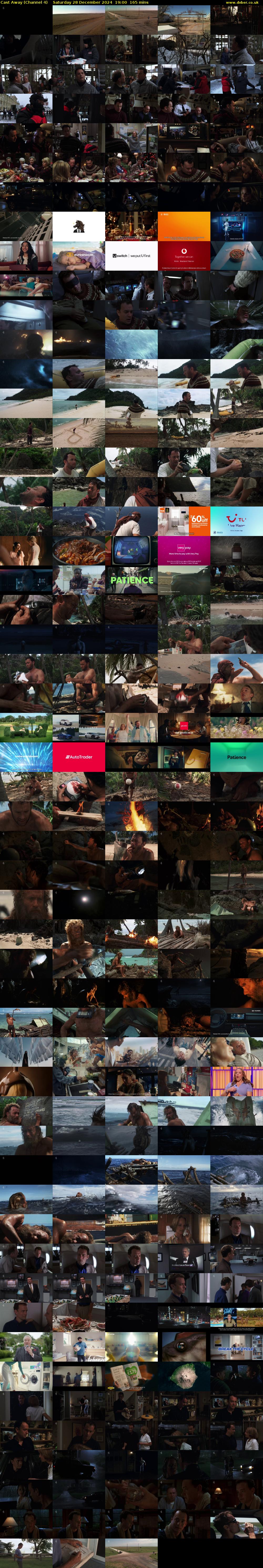 Cast Away (Channel 4) Saturday 28 December 2024 19:00 - 21:45
