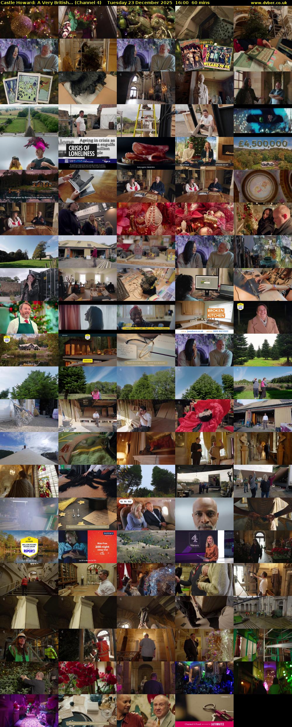 Castle Howard: A Very British... (Channel 4) Tuesday 23 December 2025 16:00 - 17:00