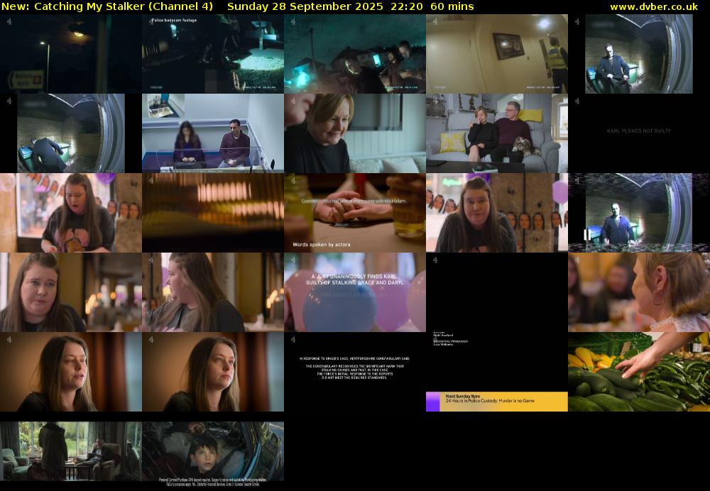 Catching My Stalker (Channel 4) Sunday 28 September 2025 22:20 - 23:20