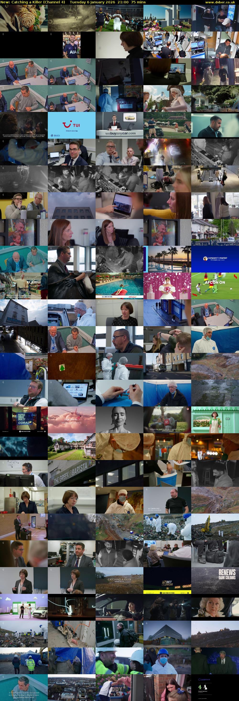 Catching a Killer (Channel 4) Tuesday 6 January 2026 21:00 - 22:15