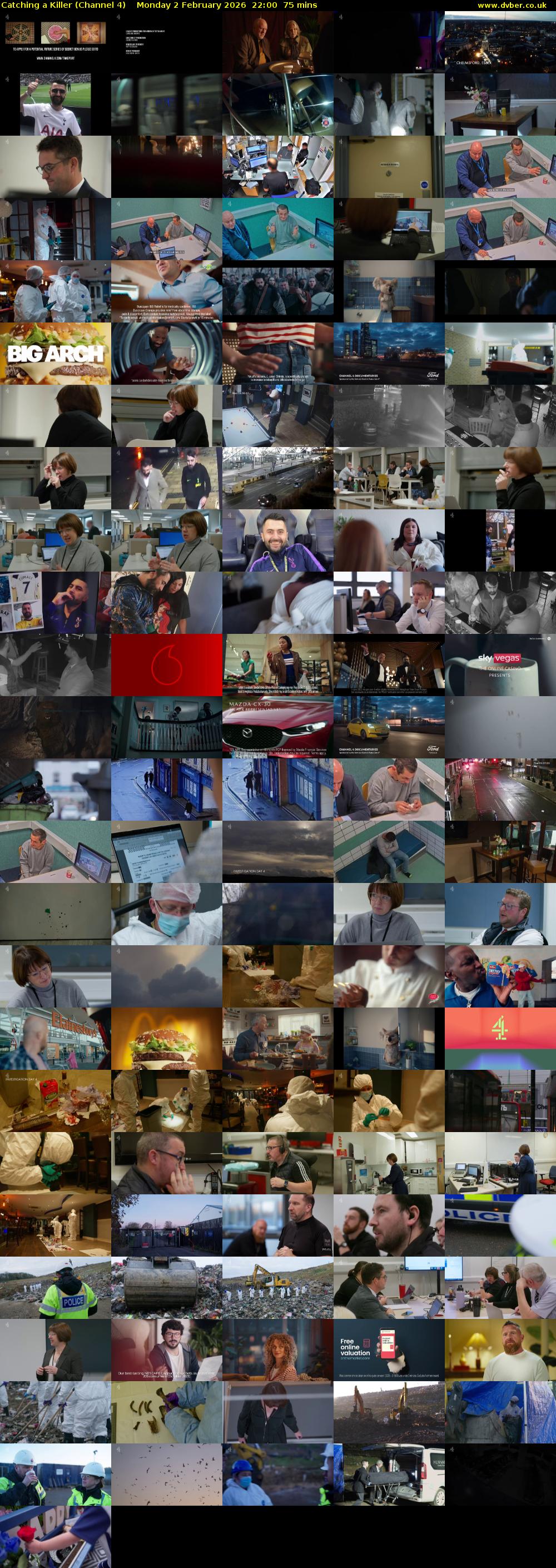 Catching a Killer (Channel 4) Monday 2 February 2026 22:00 - 23:15