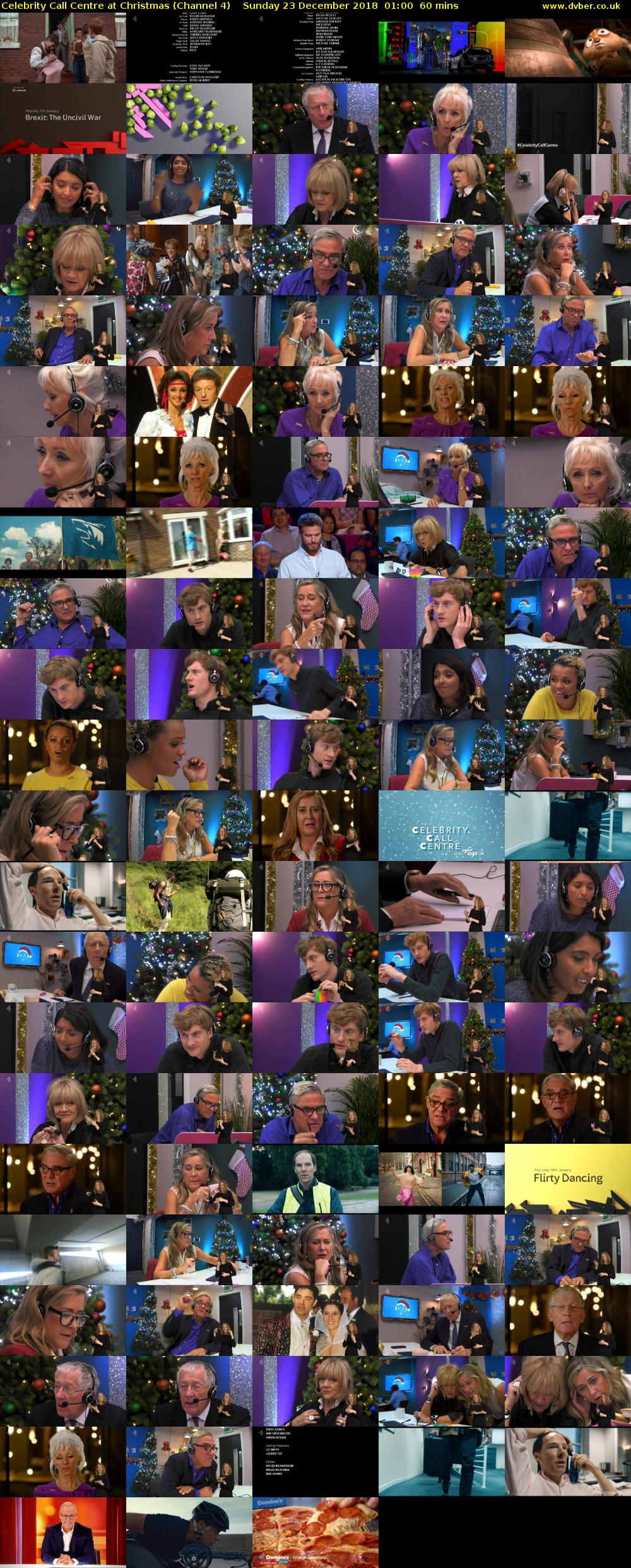 Celebrity Call Centre at Christmas (Channel 4) Sunday 23 December 2018 01:00 - 02:00