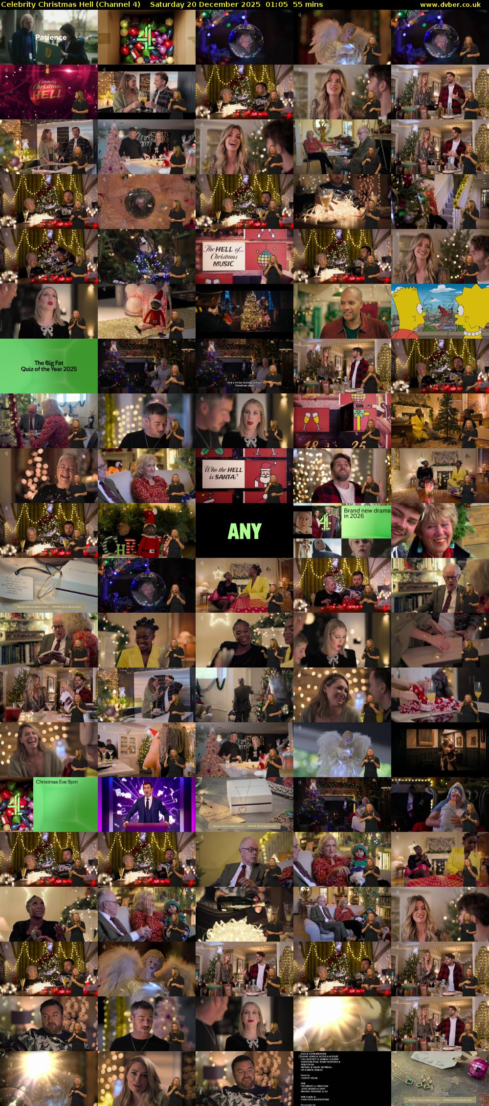 Celebrity Christmas Hell (Channel 4) Saturday 20 December 2025 01:05 - 02:00