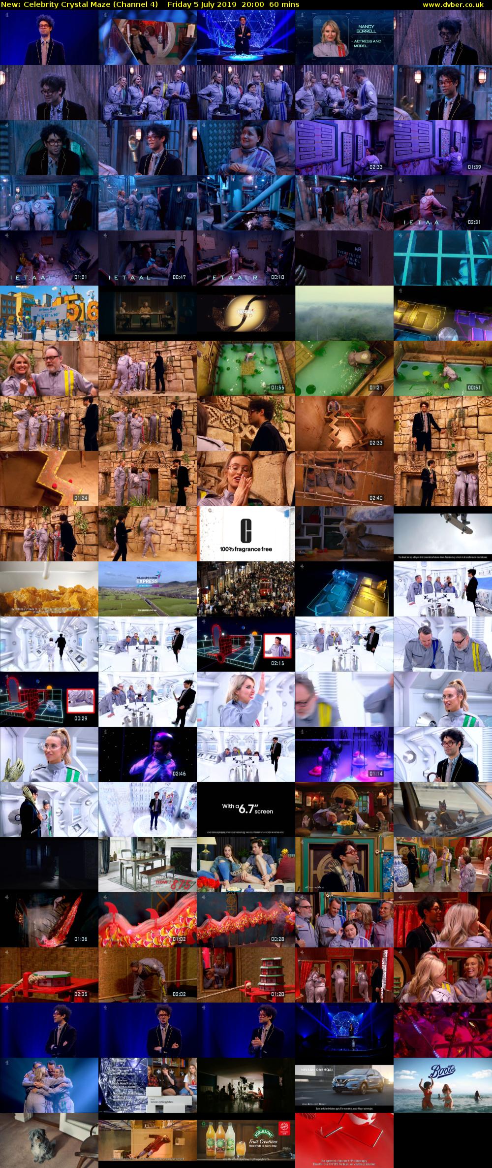 Celebrity Crystal Maze (Channel 4) Friday 5 July 2019 20:00 - 21:00