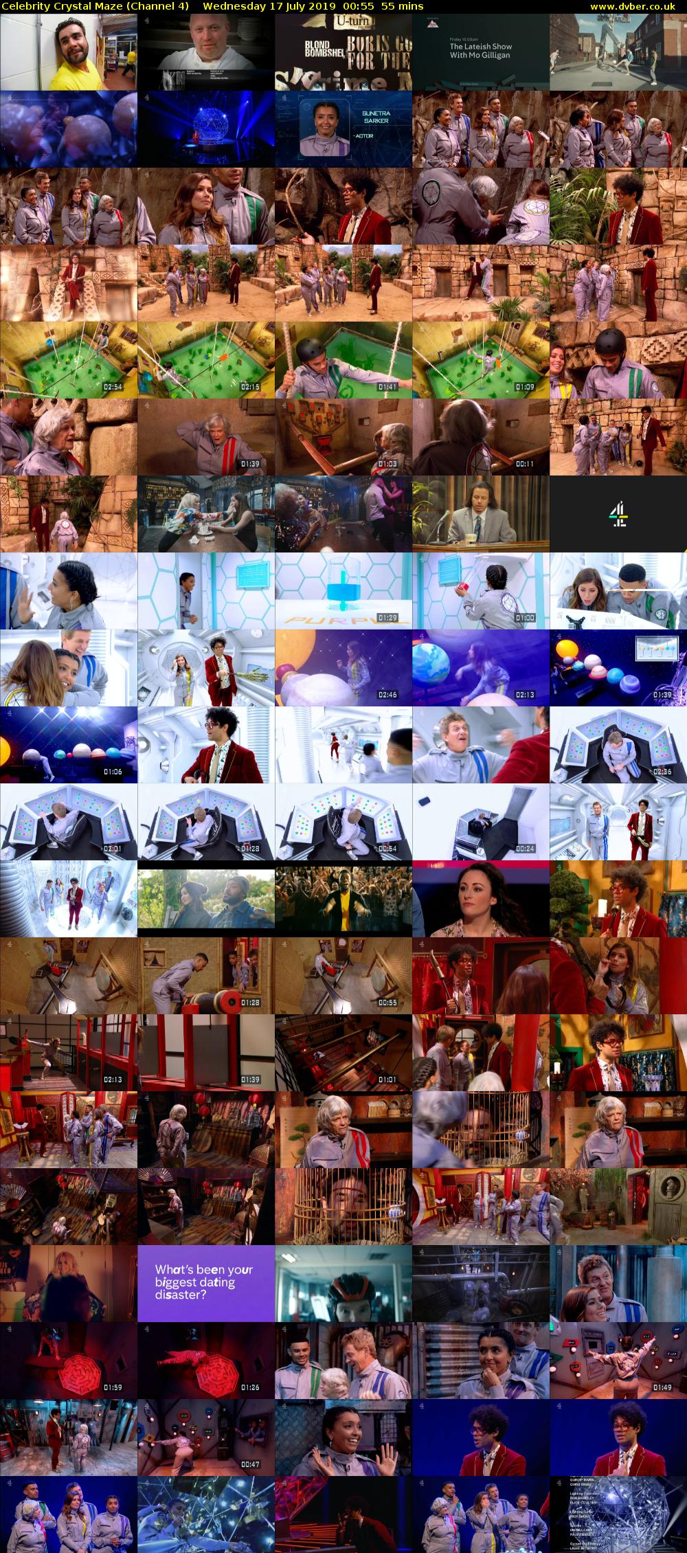 Celebrity Crystal Maze (Channel 4) Wednesday 17 July 2019 00:55 - 01:50