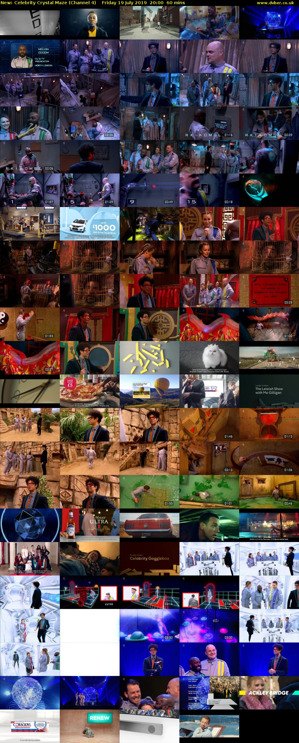 Celebrity Crystal Maze (Channel 4) Friday 19 July 2019 20:00 - 21:00