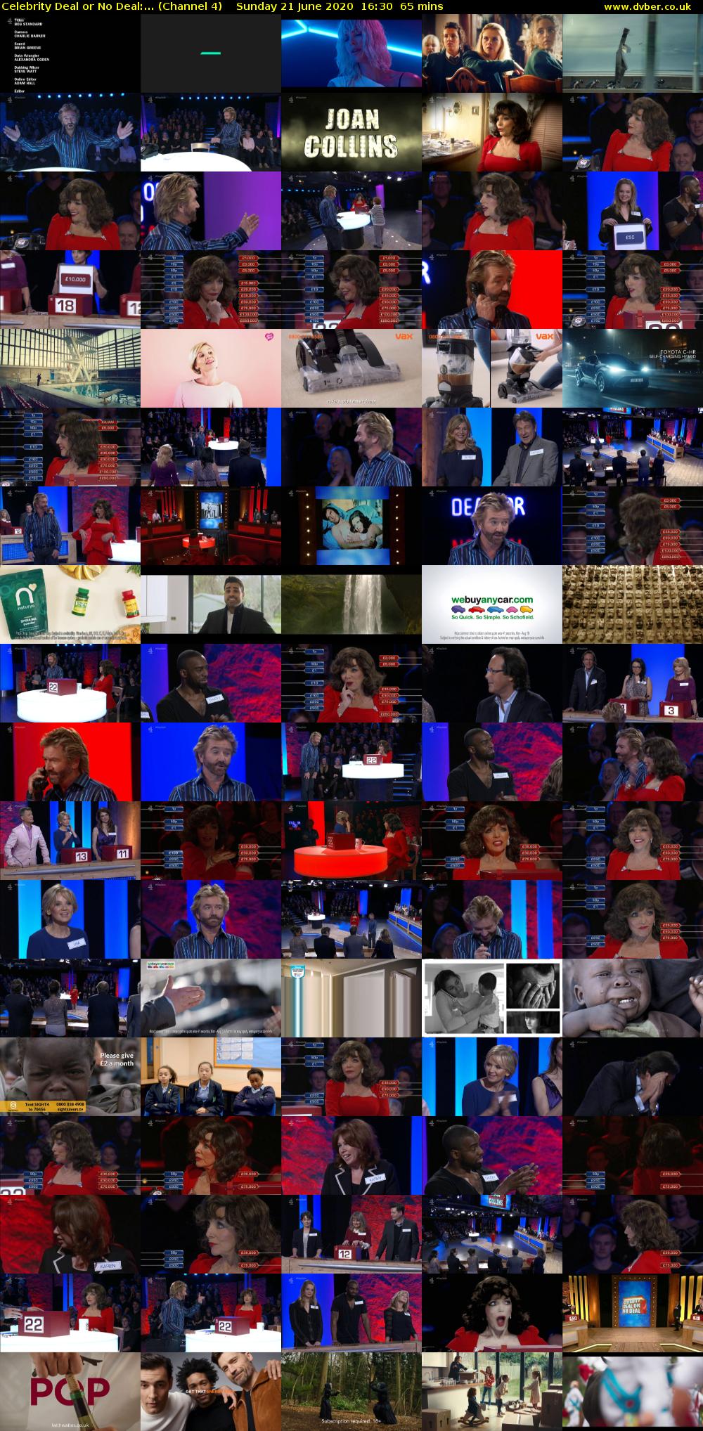 Celebrity Deal or No Deal:... (Channel 4) Sunday 21 June 2020 16:30 - 17:35