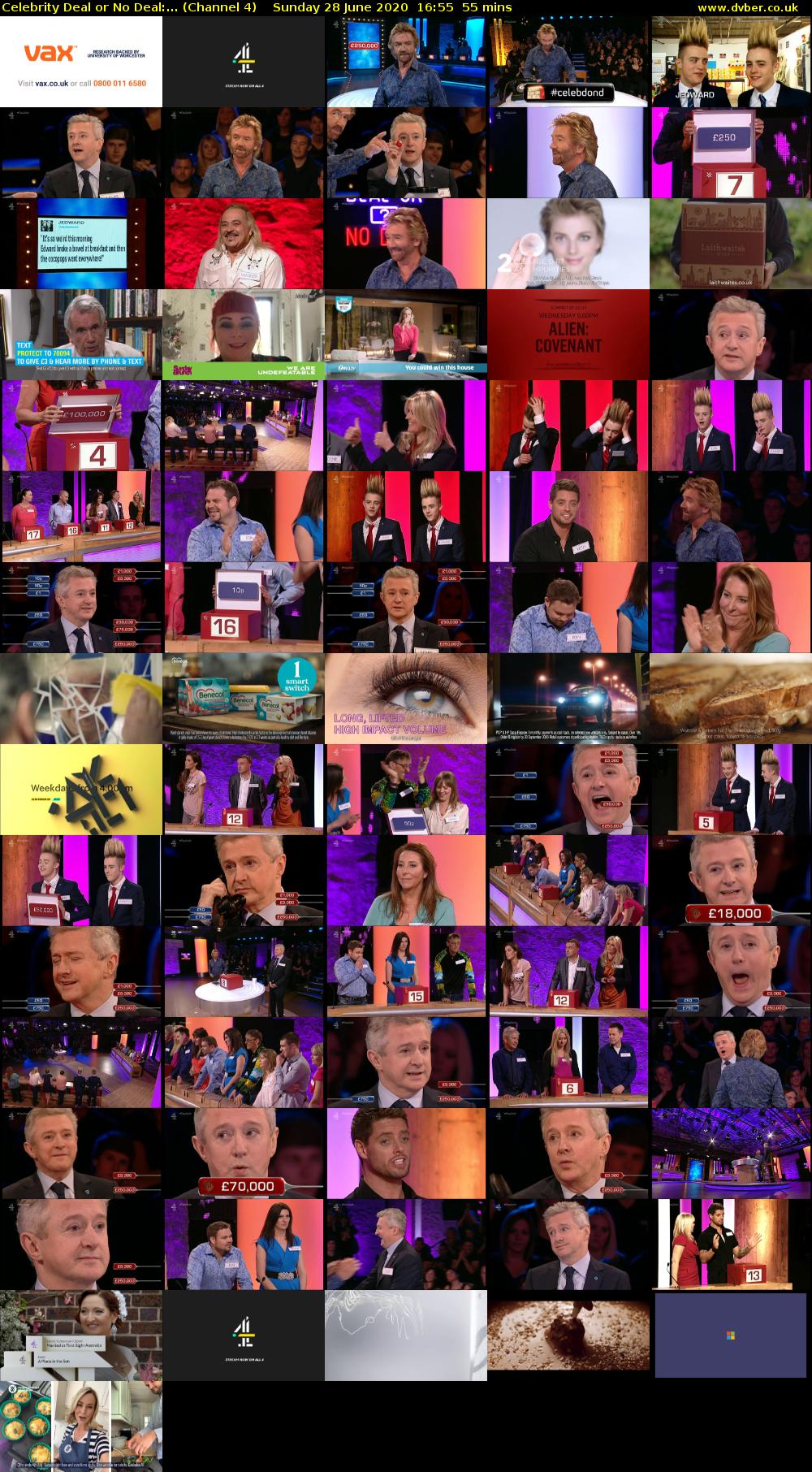 Celebrity Deal or No Deal:... (Channel 4) Sunday 28 June 2020 16:55 - 17:50
