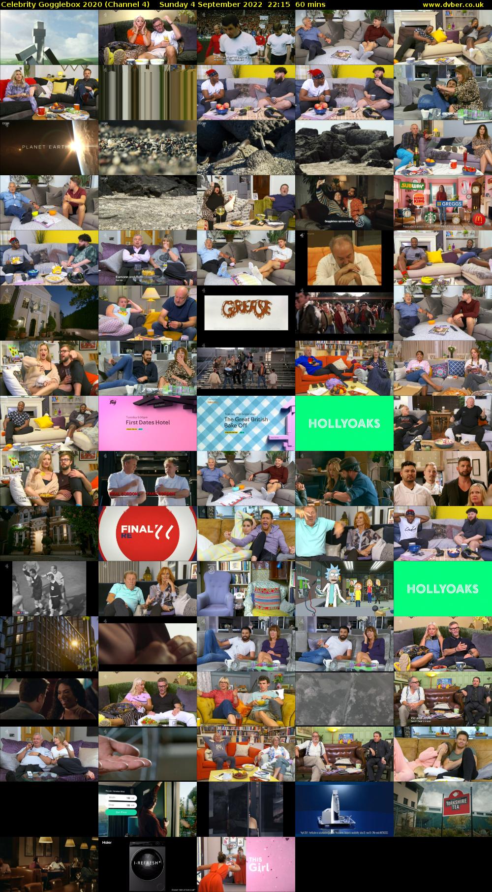 Celebrity Gogglebox 2020 (Channel 4) Sunday 4 September 2022 22:15 - 23:15