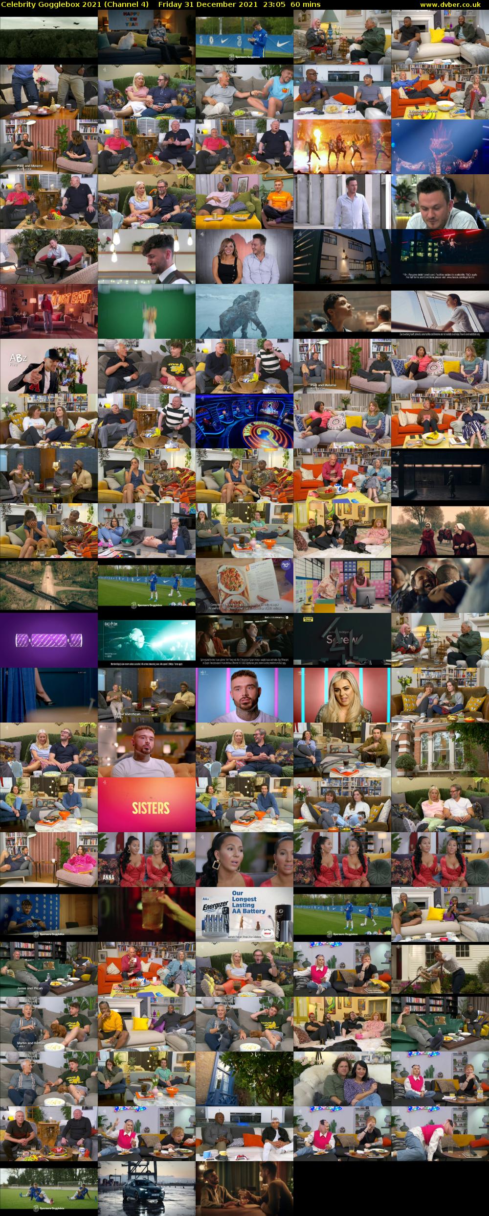Celebrity Gogglebox 2021 (Channel 4) Friday 31 December 2021 23:05 - 00:05