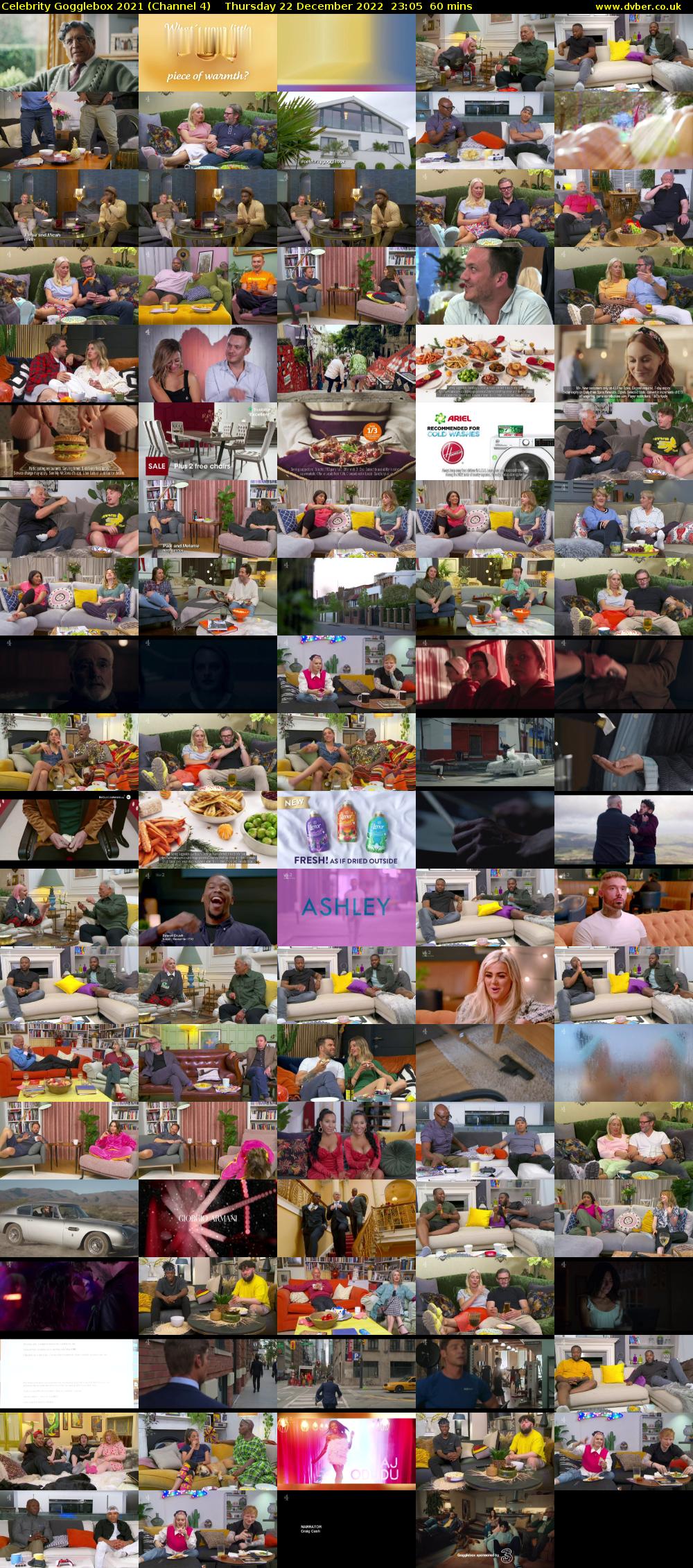 Celebrity Gogglebox 2021 (Channel 4) Thursday 22 December 2022 23:05 - 00:05