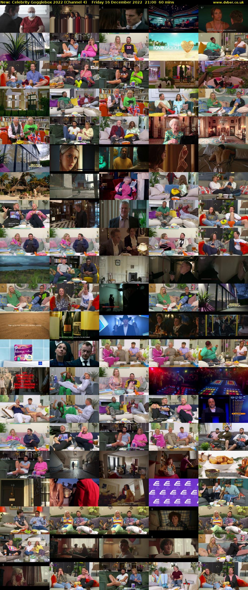 Celebrity Gogglebox 2022 (Channel 4) Friday 16 December 2022 21:00 - 22:00
