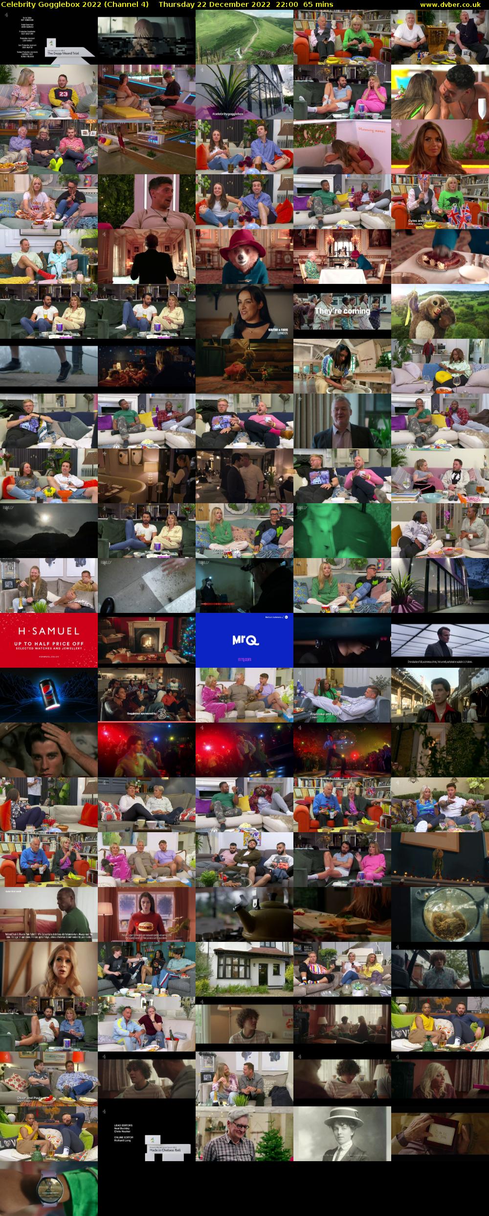 Celebrity Gogglebox 2022 (Channel 4) Thursday 22 December 2022 22:00 - 23:05