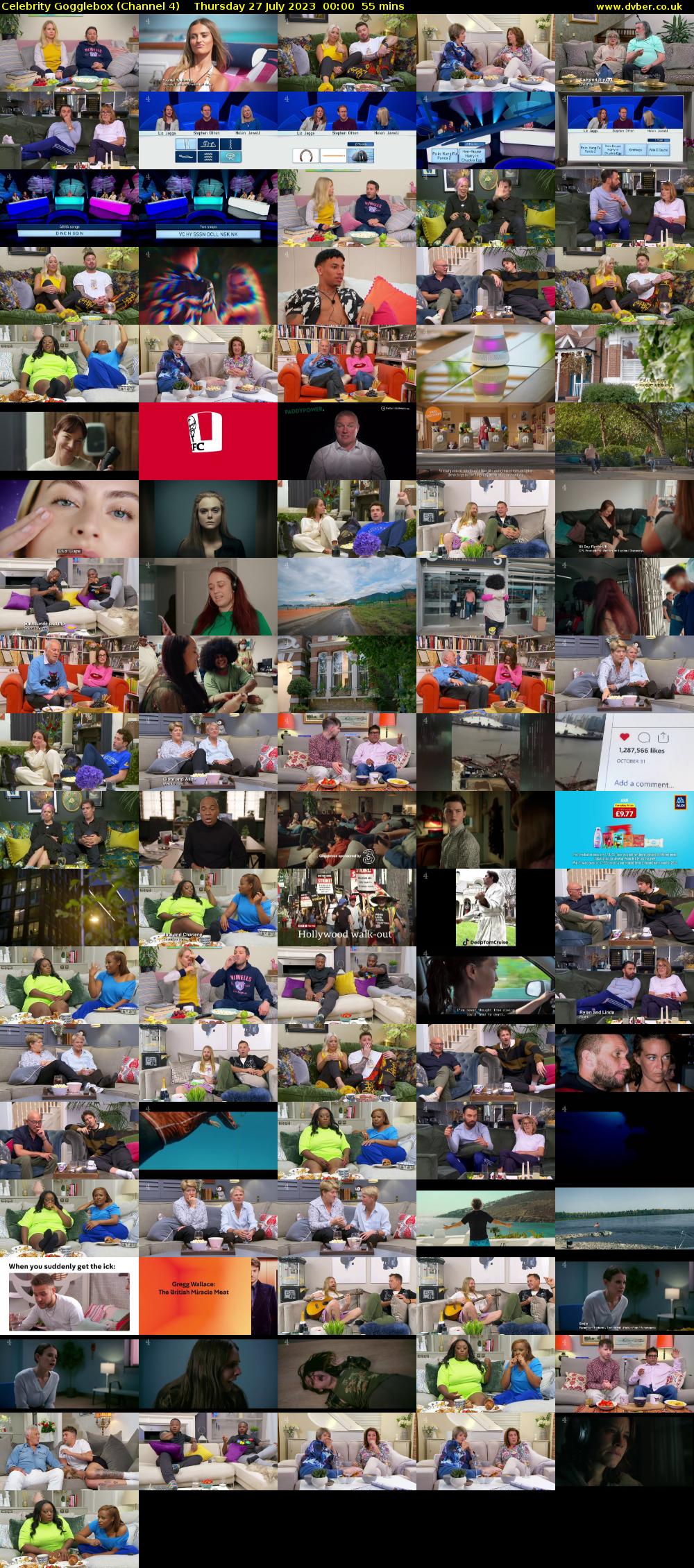 Celebrity Gogglebox (Channel 4) Thursday 27 July 2023 00:00 - 00:55
