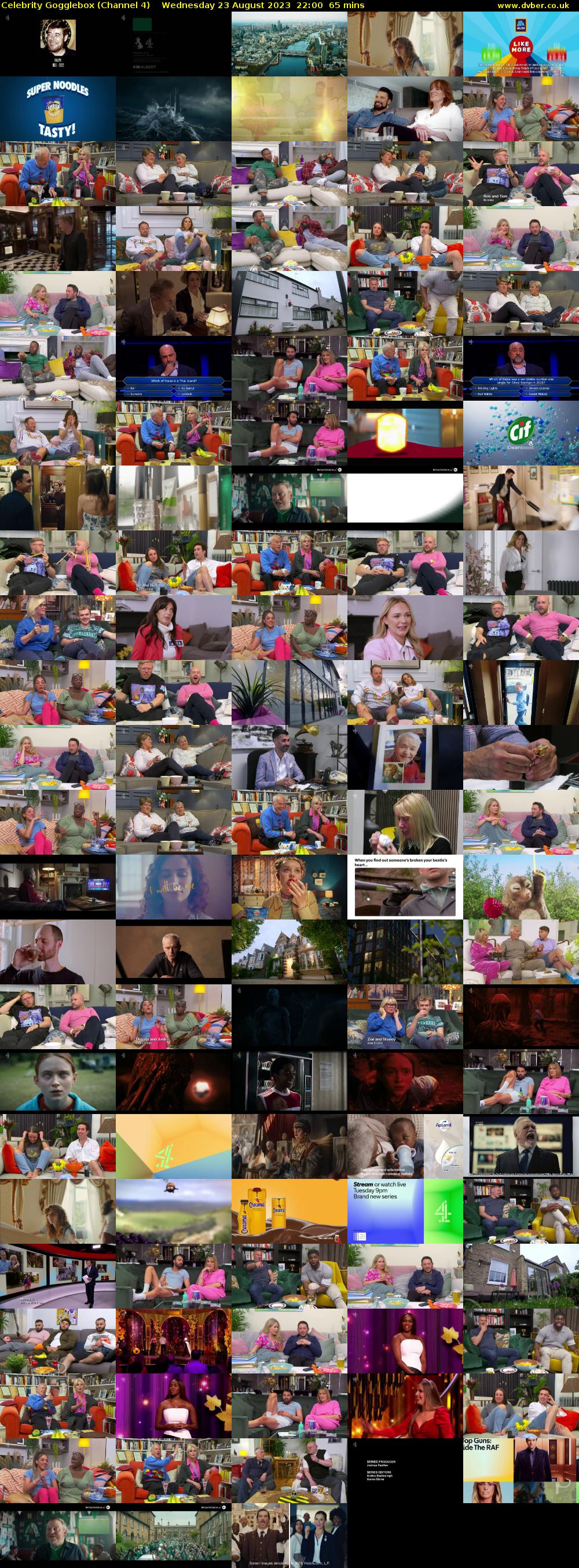 Celebrity Gogglebox (Channel 4) Wednesday 23 August 2023 22:00 - 23:05