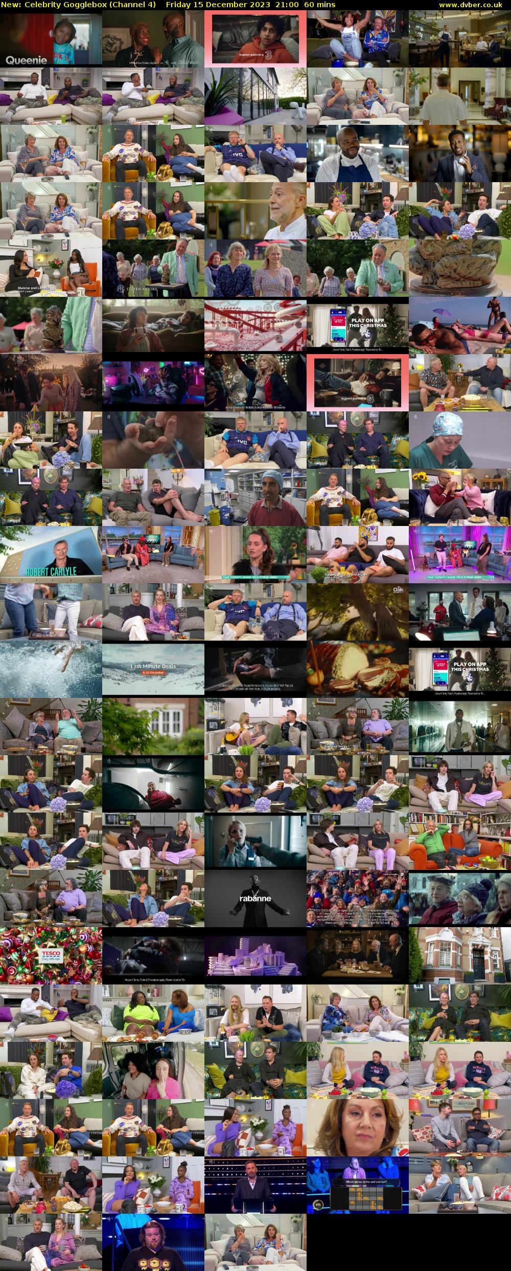 Celebrity Gogglebox (Channel 4) Friday 15 December 2023 21:00 - 22:00