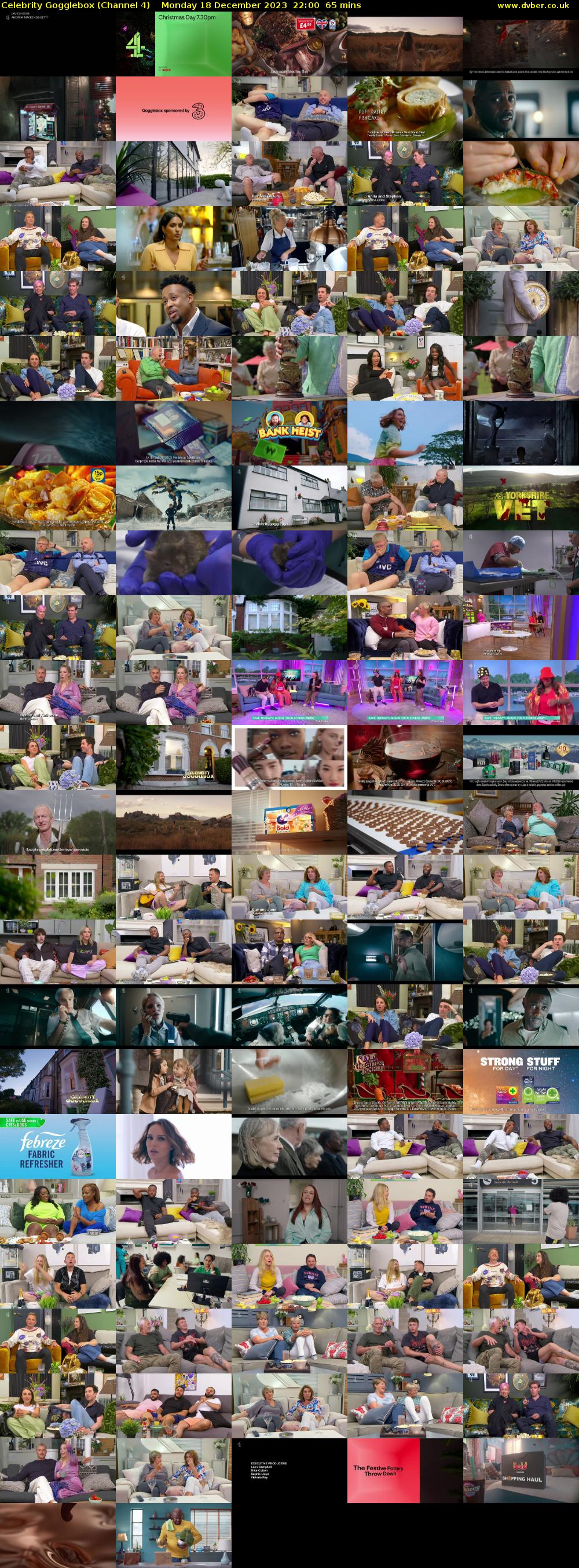 Celebrity Gogglebox (Channel 4) Monday 18 December 2023 22:00 - 23:05