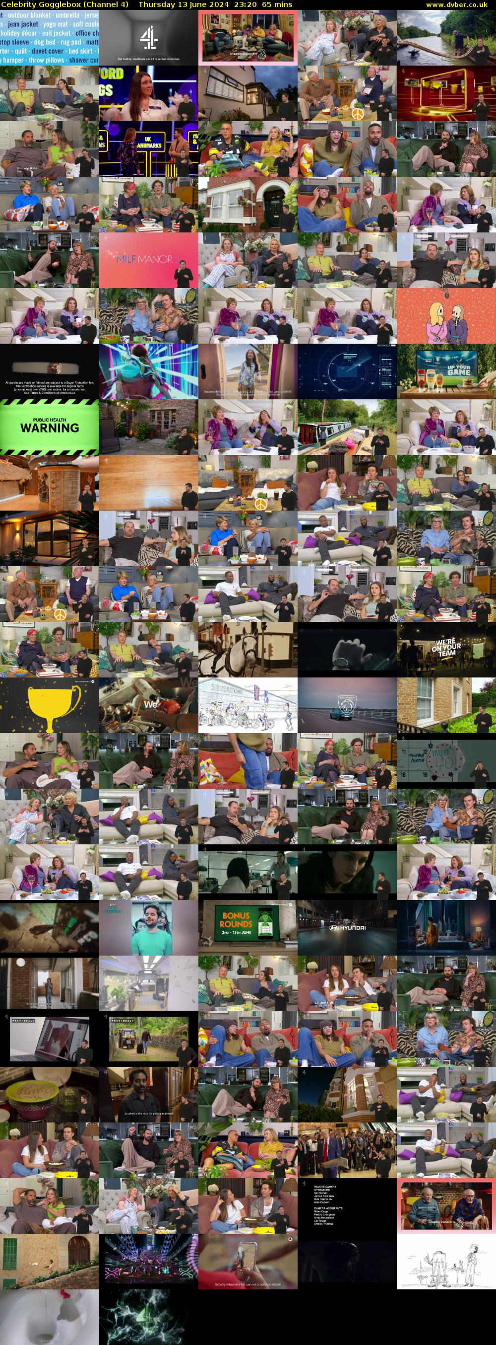 Celebrity Gogglebox (Channel 4) Thursday 13 June 2024 23:20 - 00:25