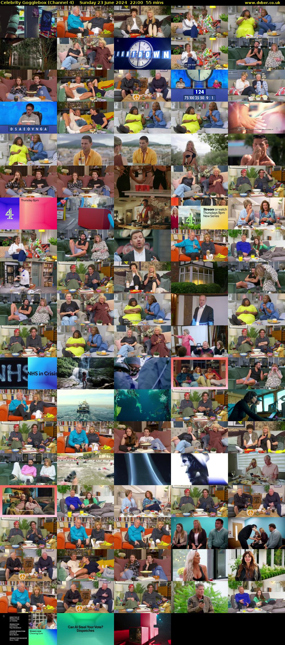 Celebrity Gogglebox (Channel 4) Sunday 23 June 2024 22:00 - 22:55