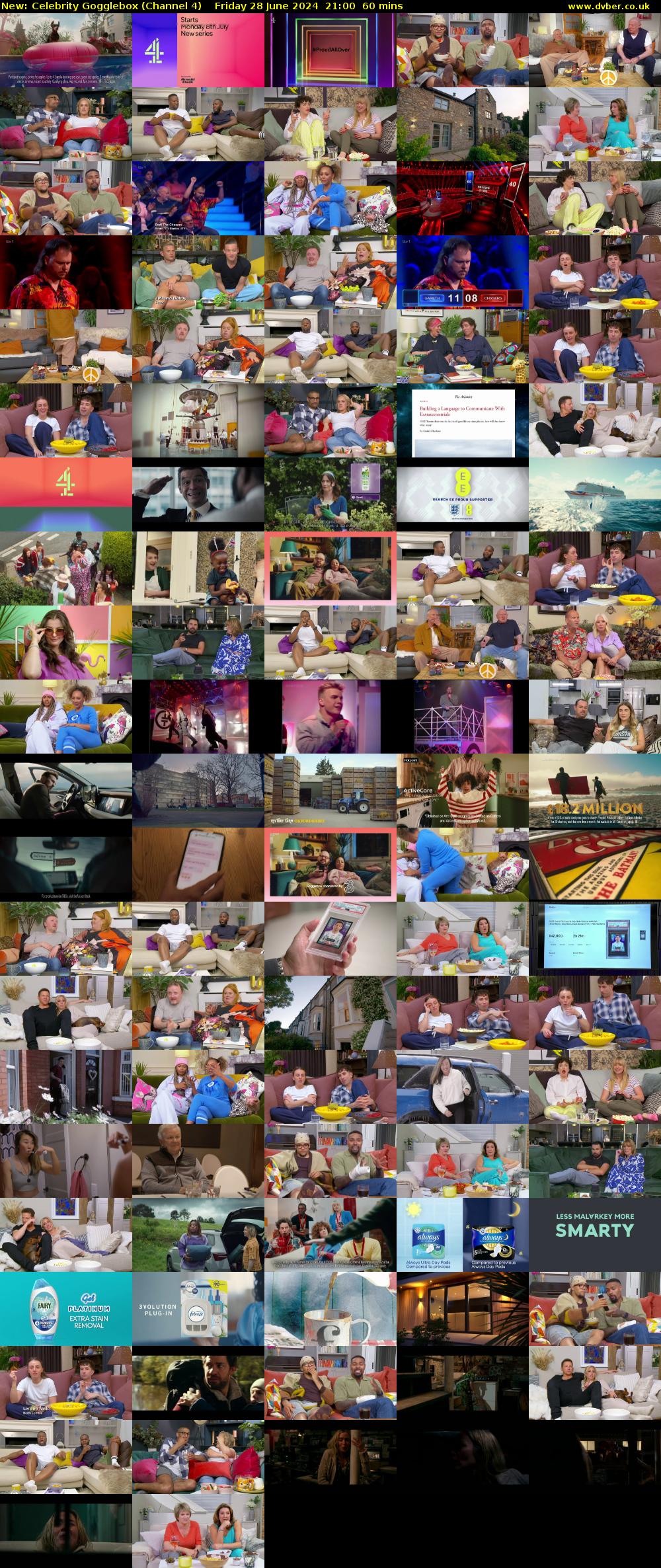 Celebrity Gogglebox (Channel 4) Friday 28 June 2024 21:00 - 22:00