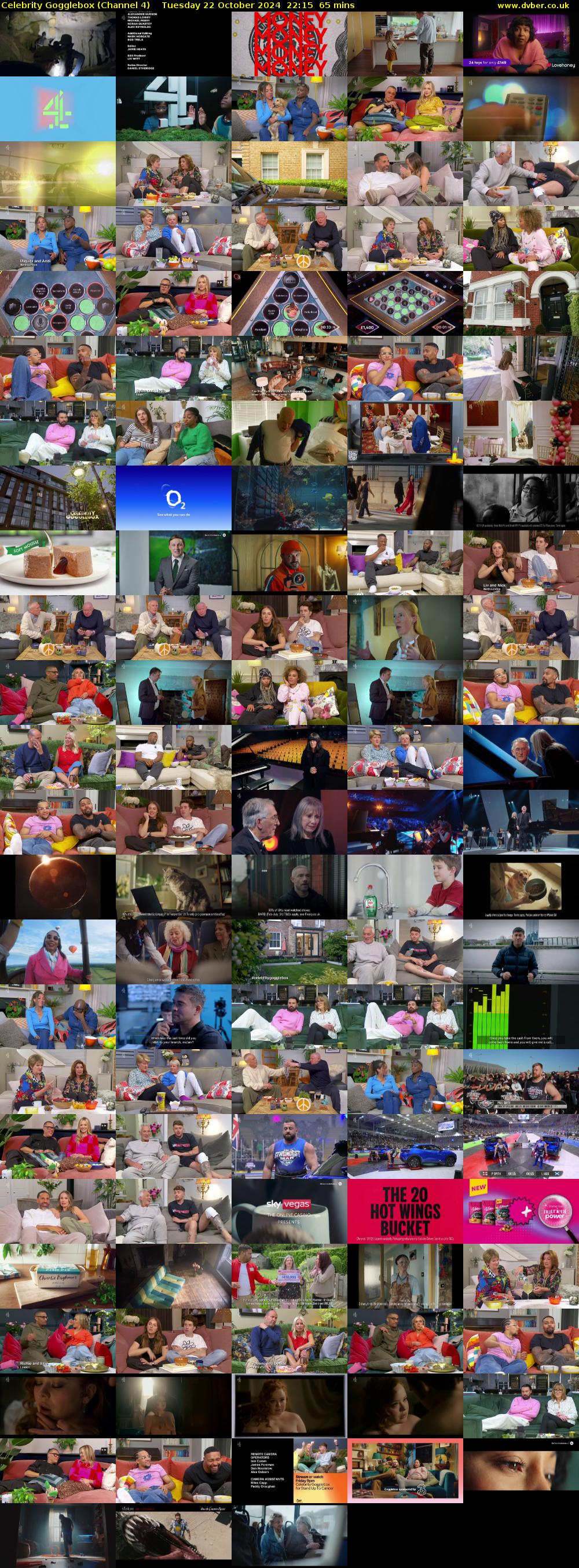 Celebrity Gogglebox (Channel 4) Tuesday 22 October 2024 22:15 - 23:20