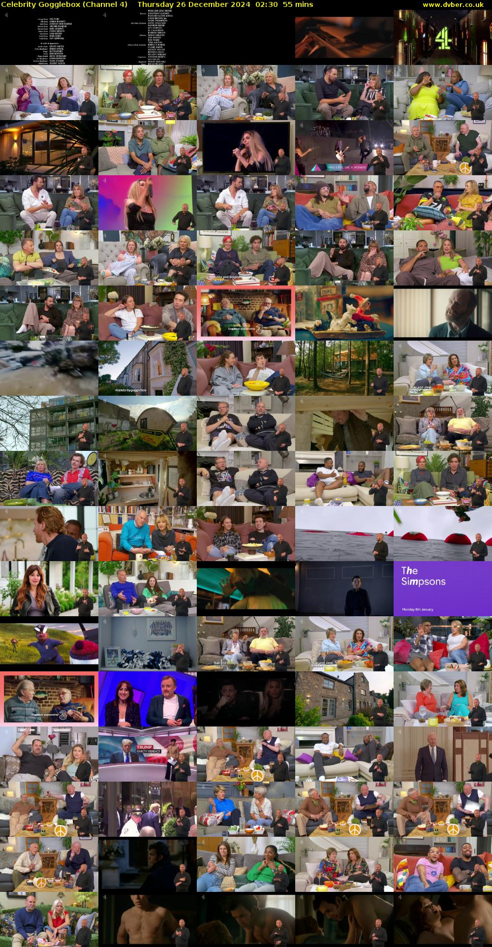Celebrity Gogglebox (Channel 4) Thursday 26 December 2024 02:30 - 03:25