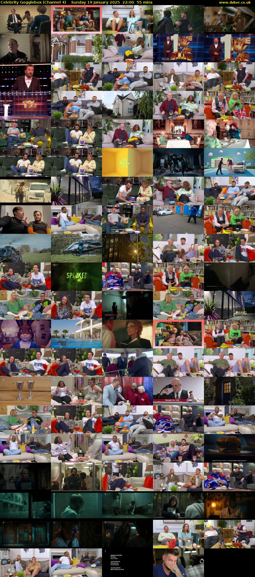 Celebrity Gogglebox (Channel 4) Sunday 19 January 2025 22:00 - 22:55