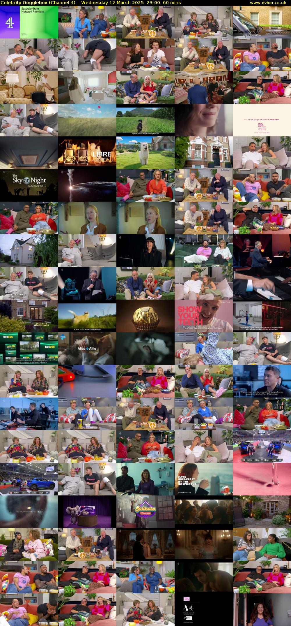 Celebrity Gogglebox (Channel 4) Wednesday 12 March 2025 23:00 - 00:00
