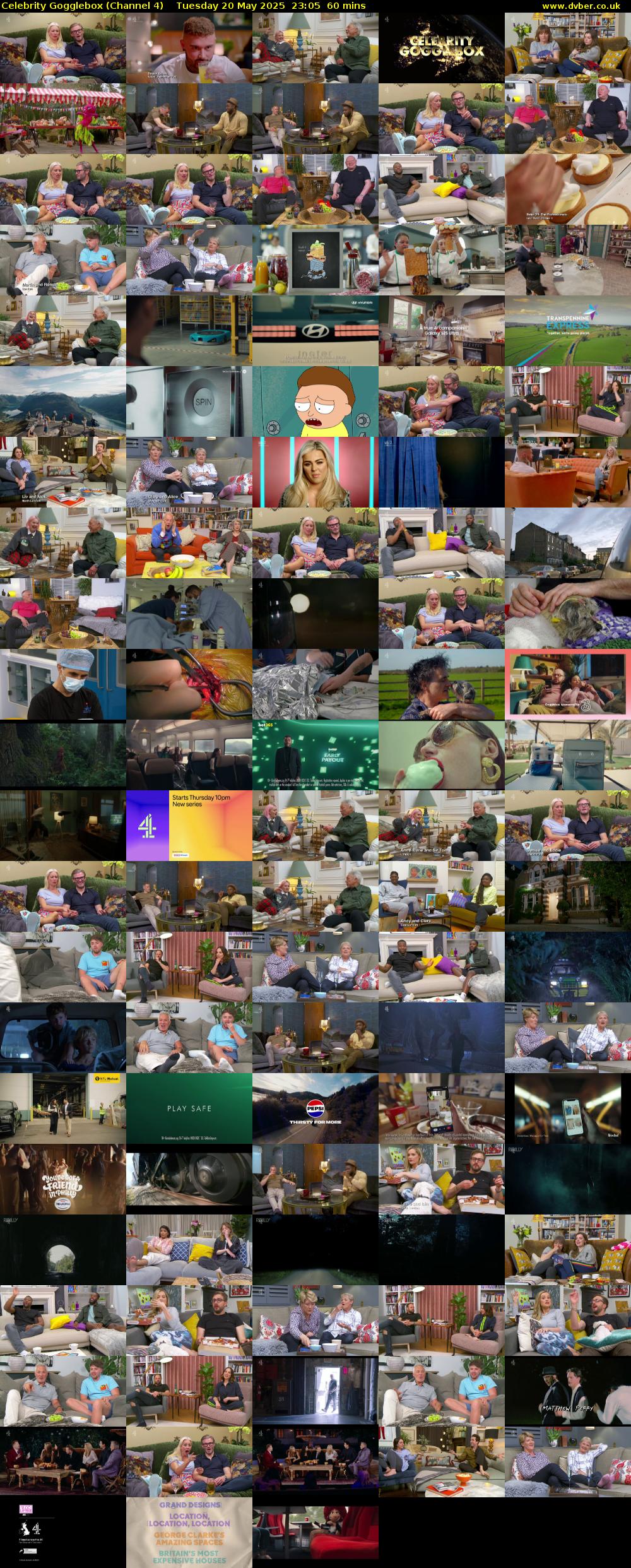 Celebrity Gogglebox (Channel 4) Tuesday 20 May 2025 23:05 - 00:05