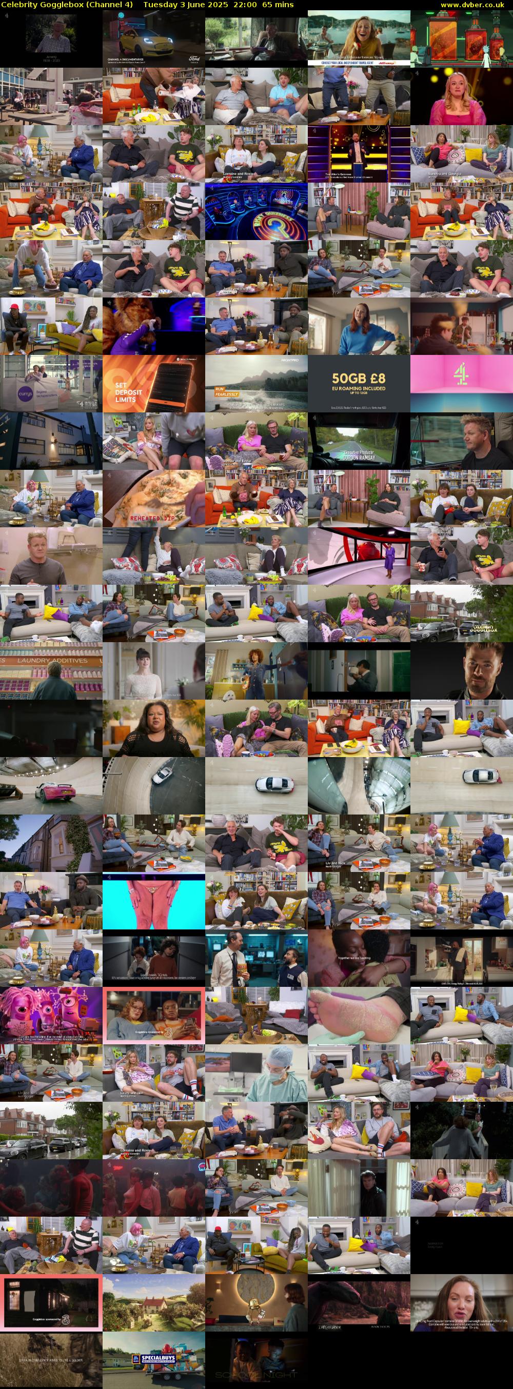 Celebrity Gogglebox (Channel 4) Tuesday 3 June 2025 22:00 - 23:05