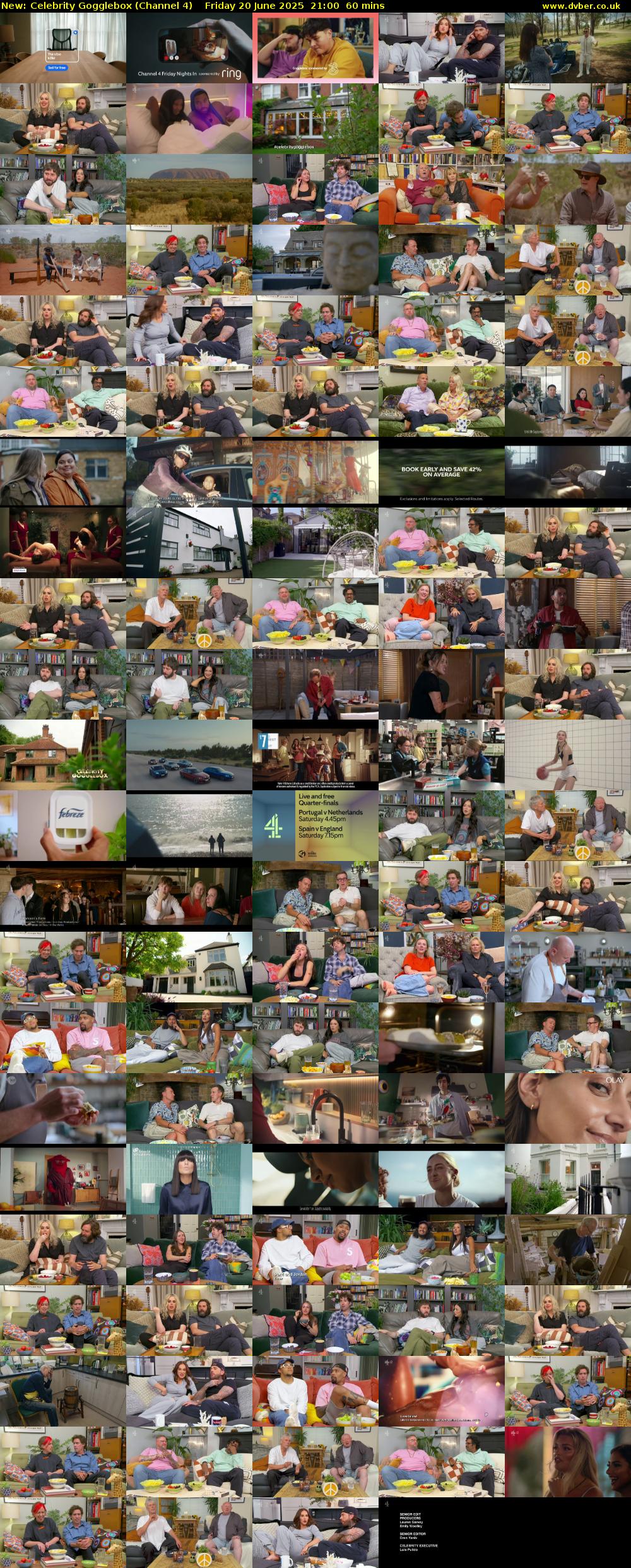 Celebrity Gogglebox (Channel 4) Friday 20 June 2025 21:00 - 22:00