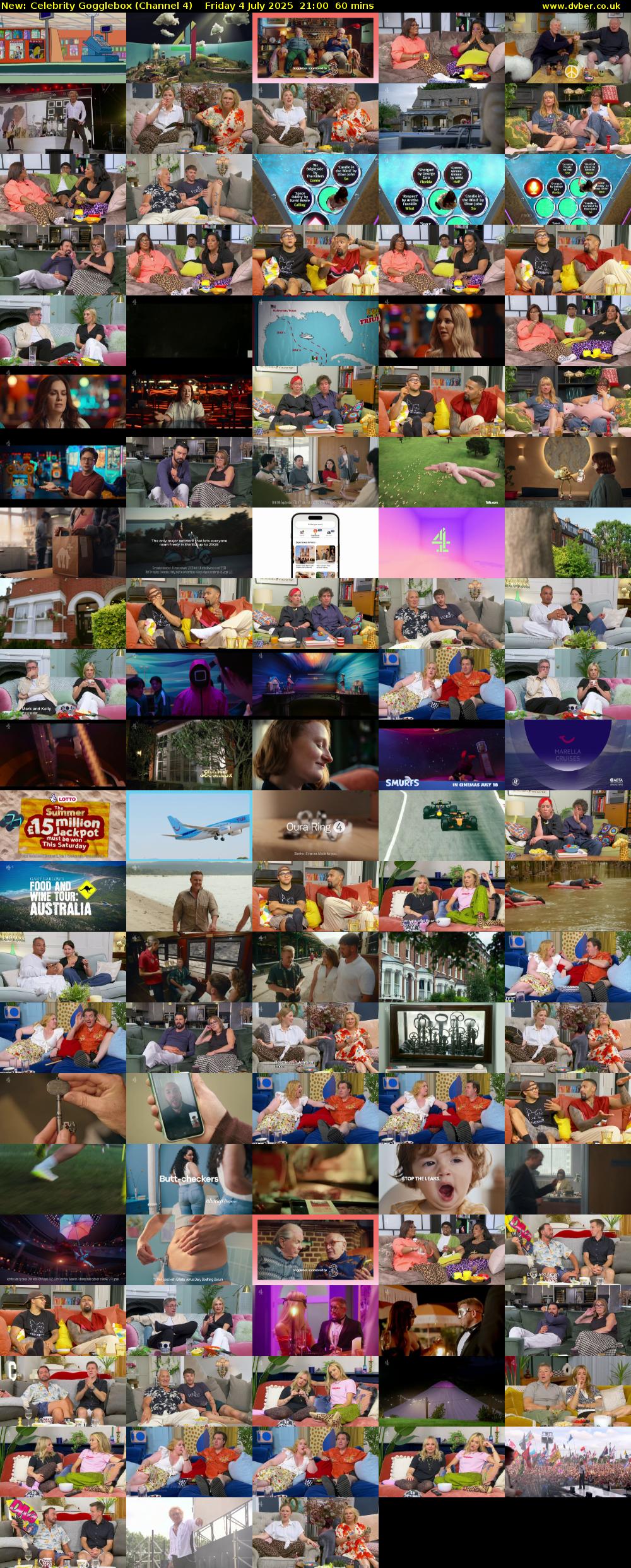 Celebrity Gogglebox (Channel 4) Friday 4 July 2025 21:00 - 22:00