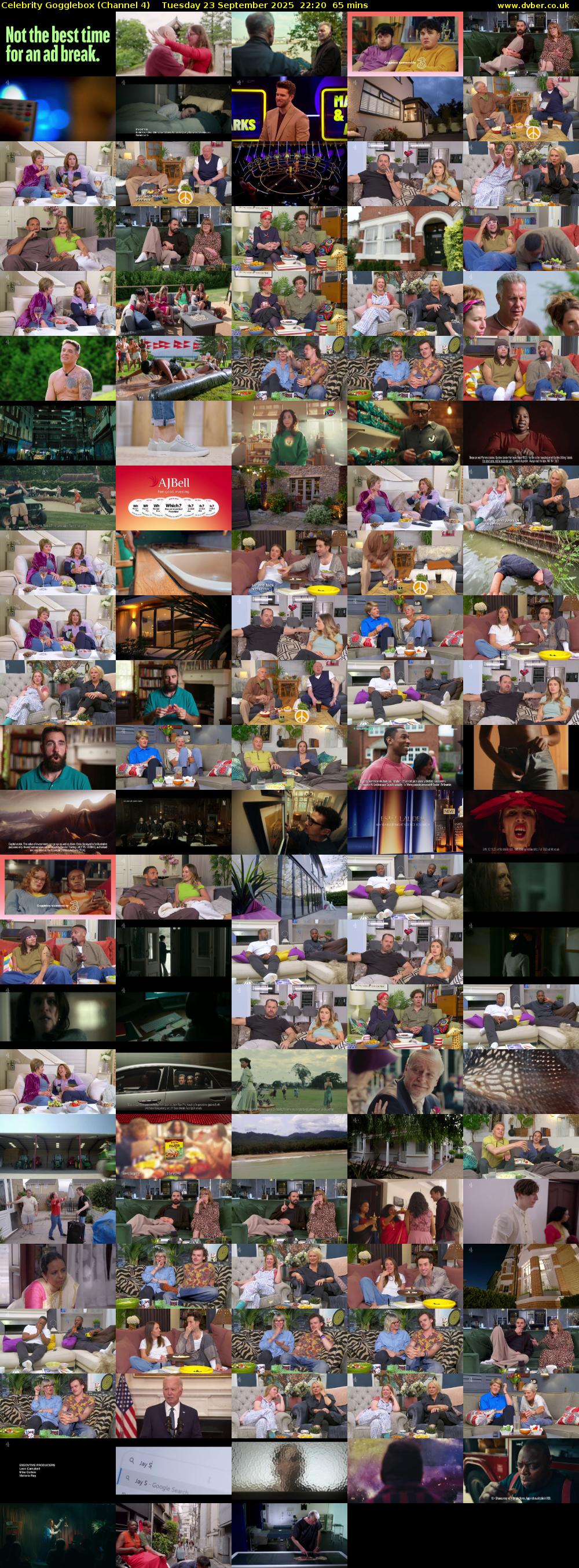 Celebrity Gogglebox (Channel 4) Tuesday 23 September 2025 22:20 - 23:25