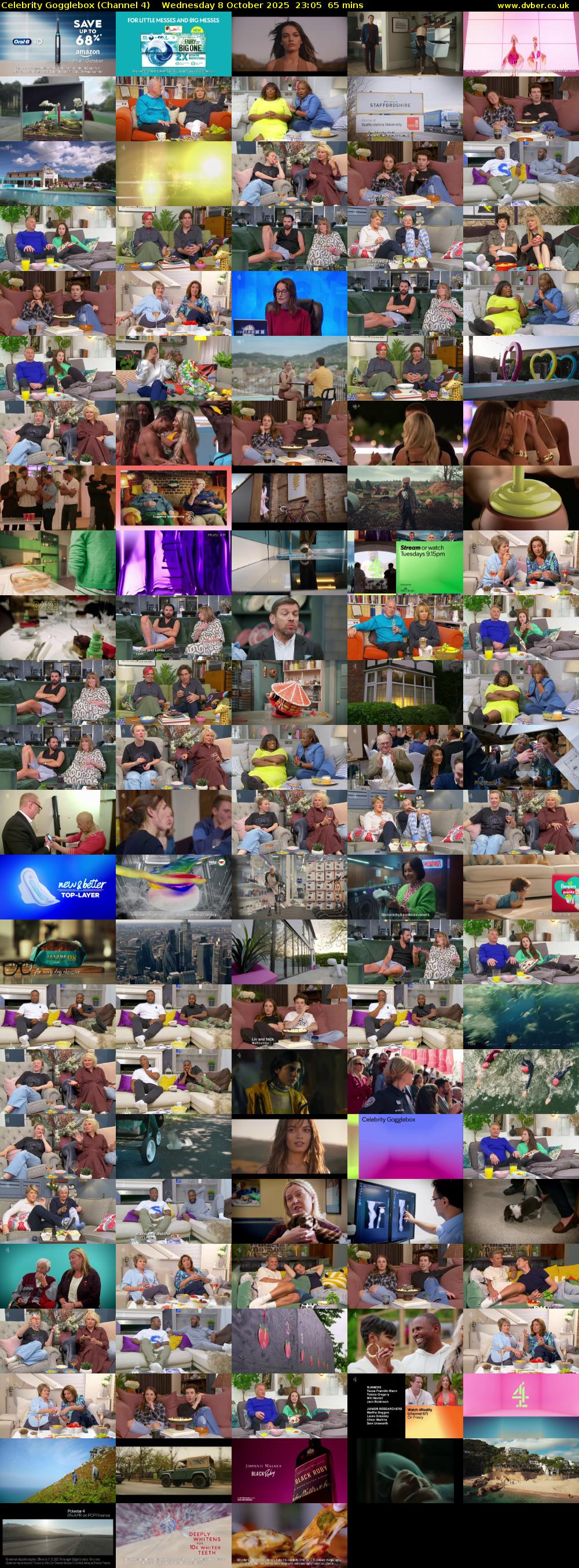 Celebrity Gogglebox (Channel 4) Wednesday 8 October 2025 23:05 - 00:10