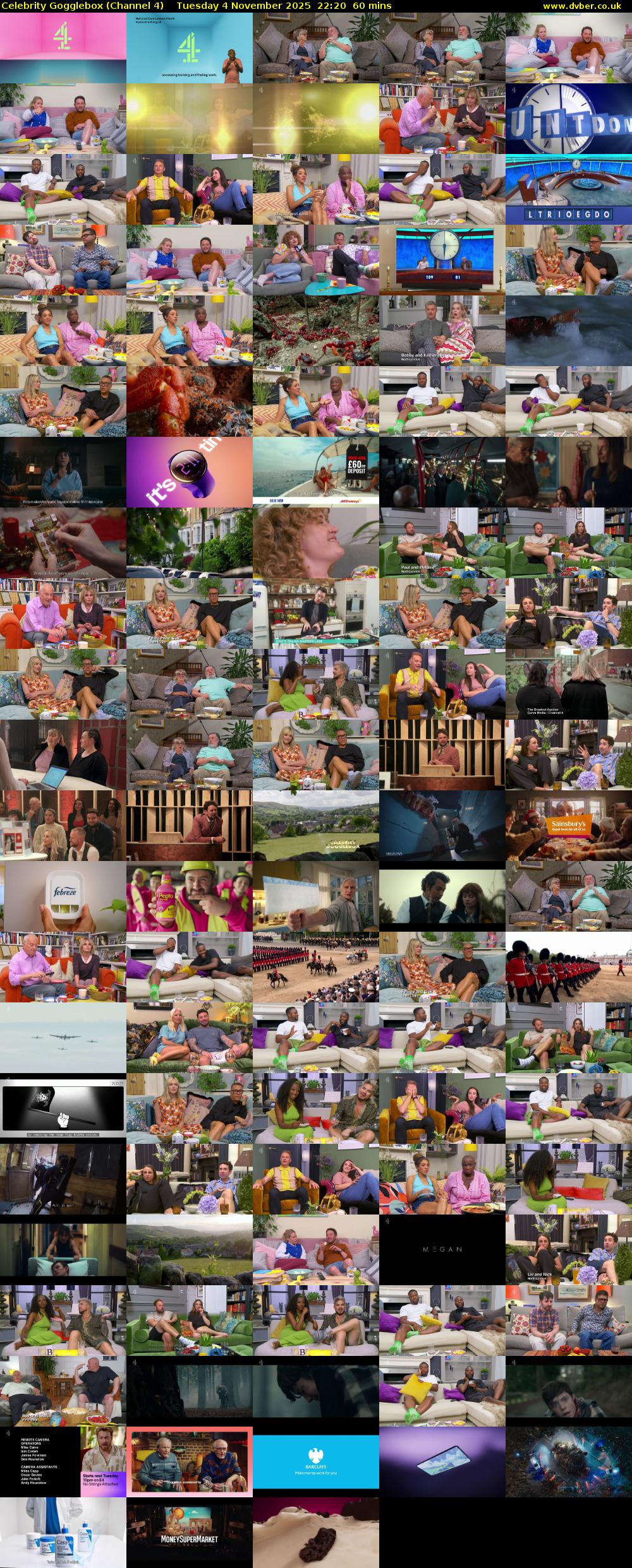 Celebrity Gogglebox (Channel 4) Tuesday 4 November 2025 22:20 - 23:20