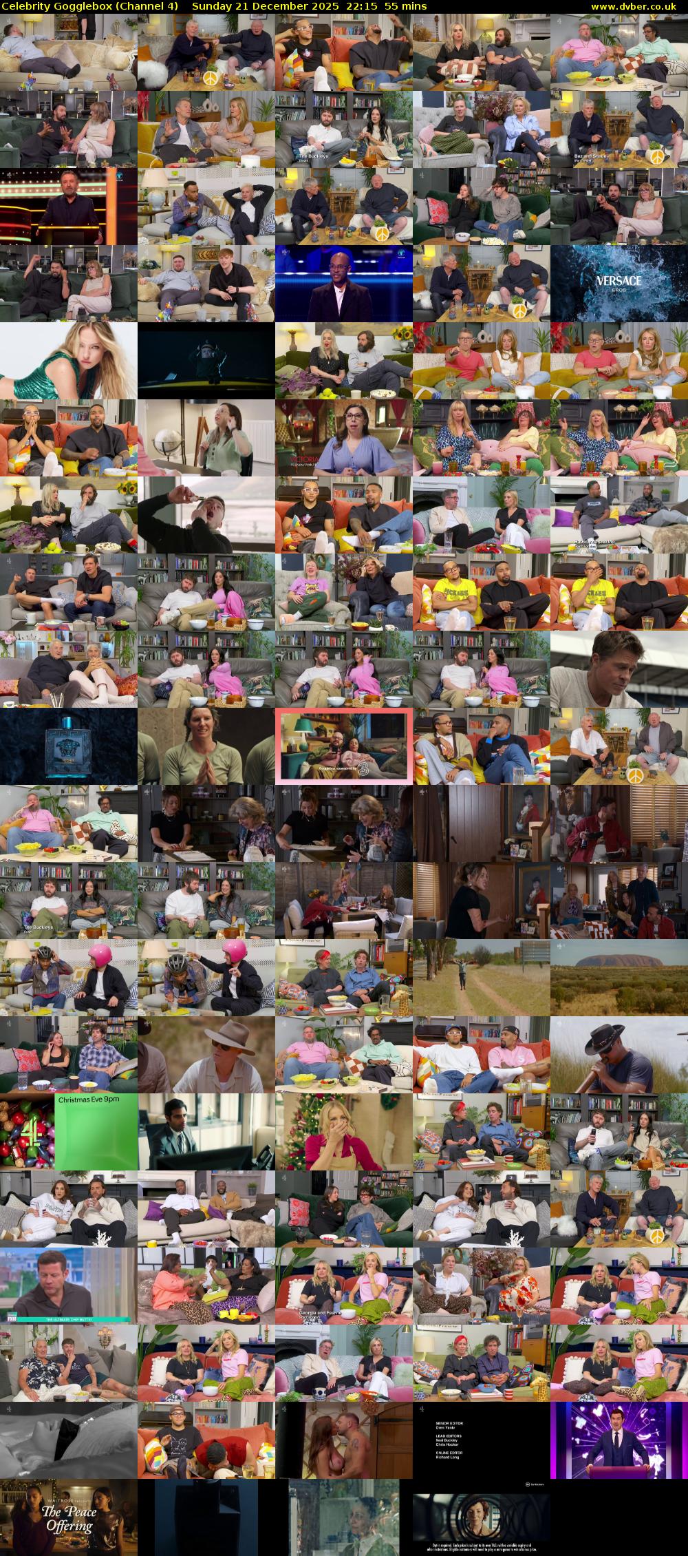 Celebrity Gogglebox (Channel 4) Sunday 21 December 2025 22:15 - 23:10