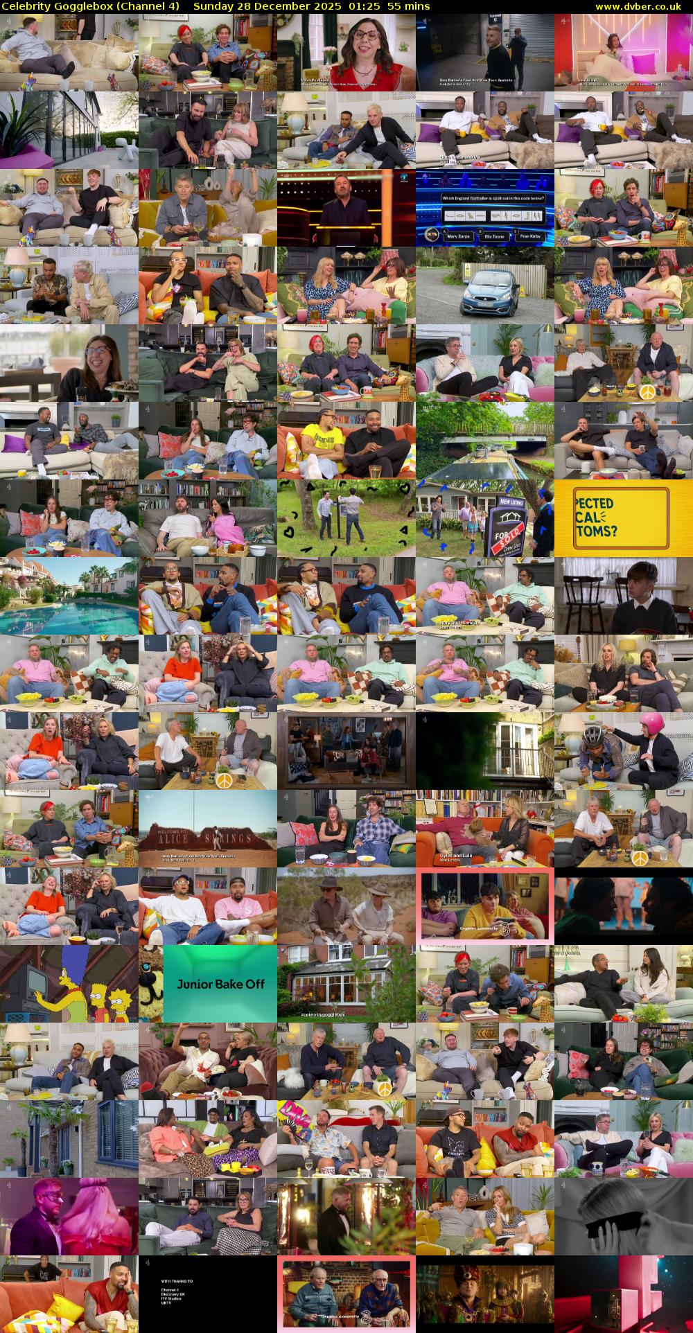 Celebrity Gogglebox (Channel 4) Sunday 28 December 2025 01:25 - 02:20