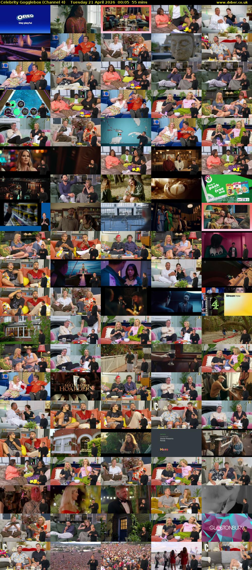 Celebrity Gogglebox (Channel 4) Tuesday 21 April 2026 00:05 - 01:00
